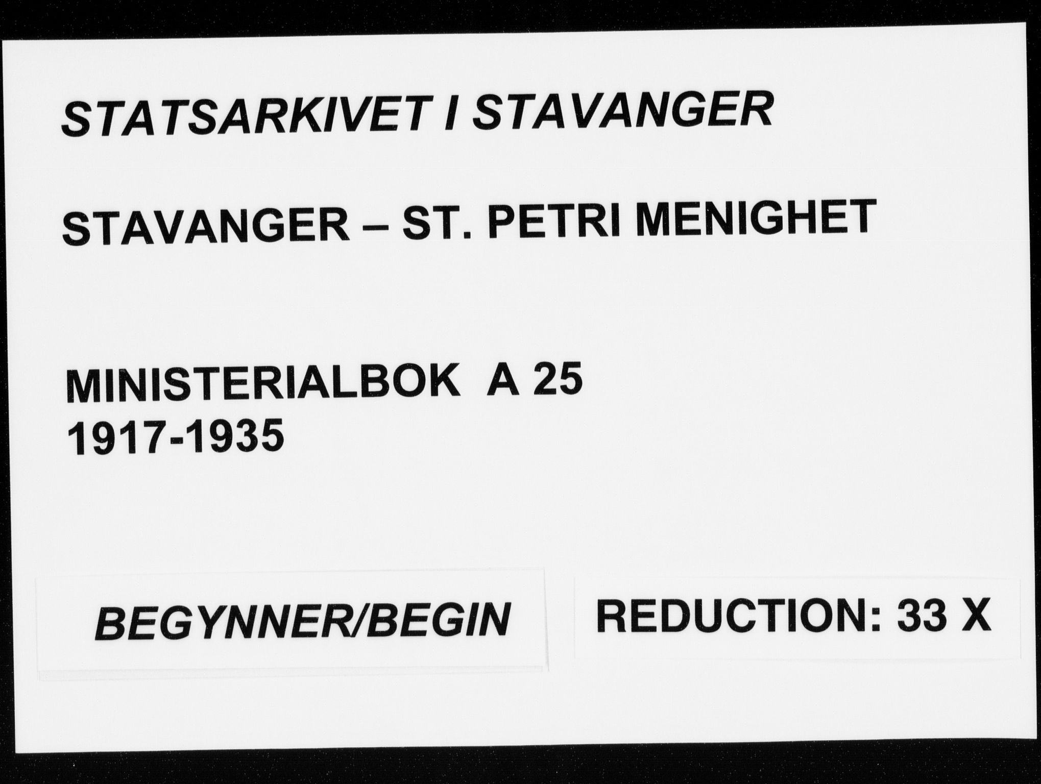 St. Petri sokneprestkontor, SAST/A-101813/002/A/L0004: Parish register (official) no. A 25, 1917-1935