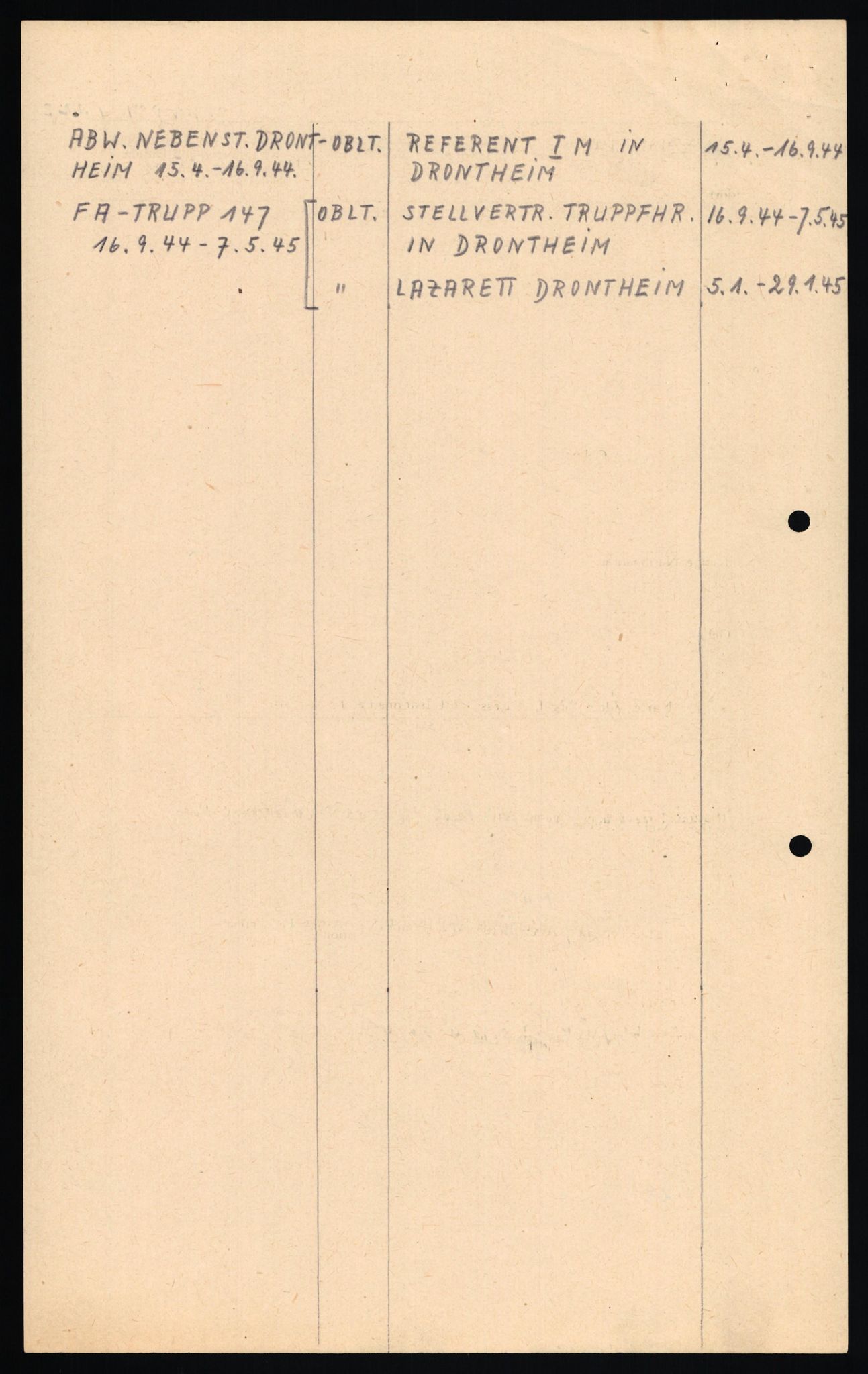 Forsvaret, Forsvarets overkommando II, AV/RA-RAFA-3915/D/Db/L0034: CI Questionaires. Tyske okkupasjonsstyrker i Norge. Tyskere., 1945-1946, p. 221