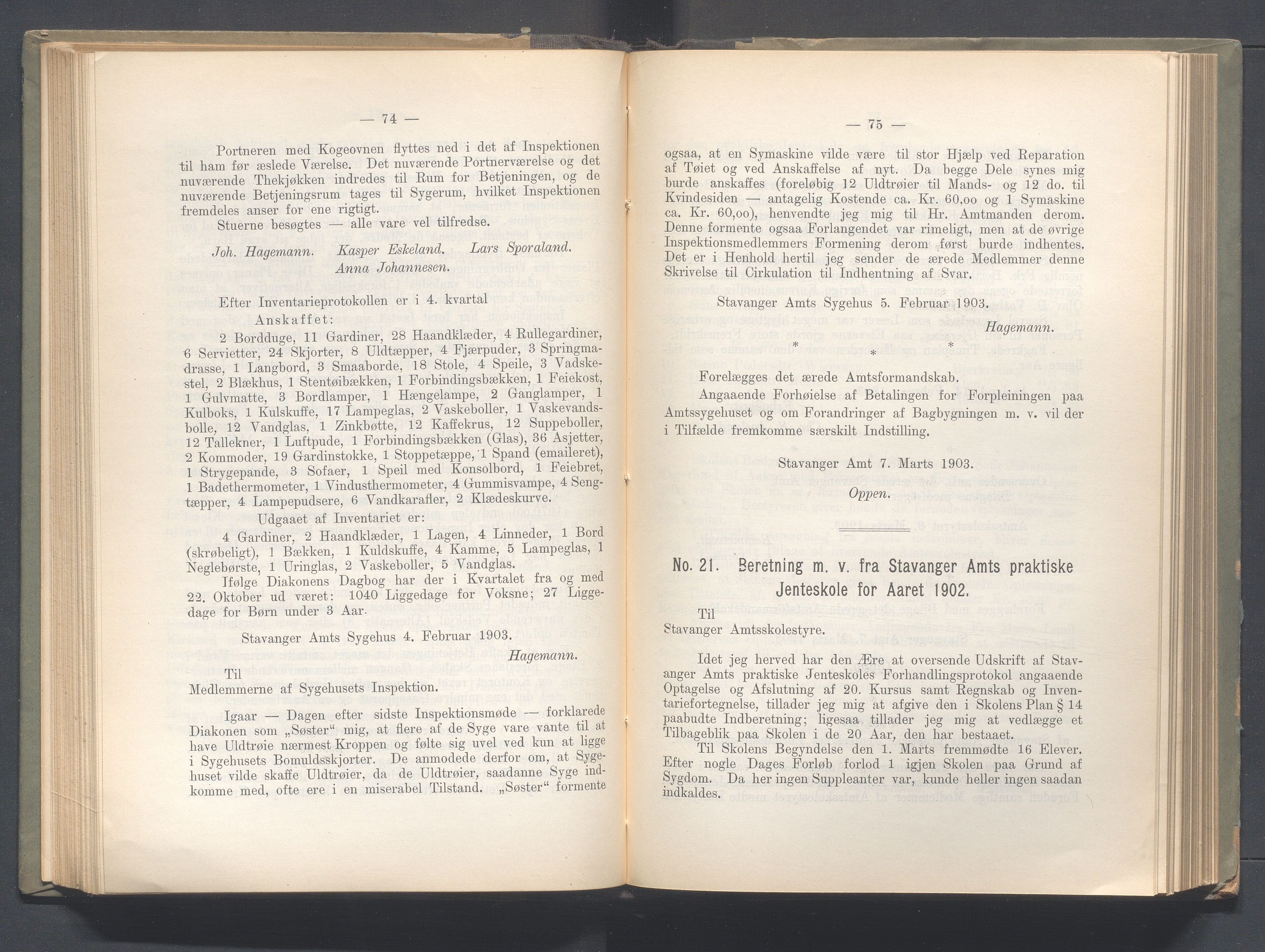 Rogaland fylkeskommune - Fylkesrådmannen , IKAR/A-900/A, 1903, p. 89