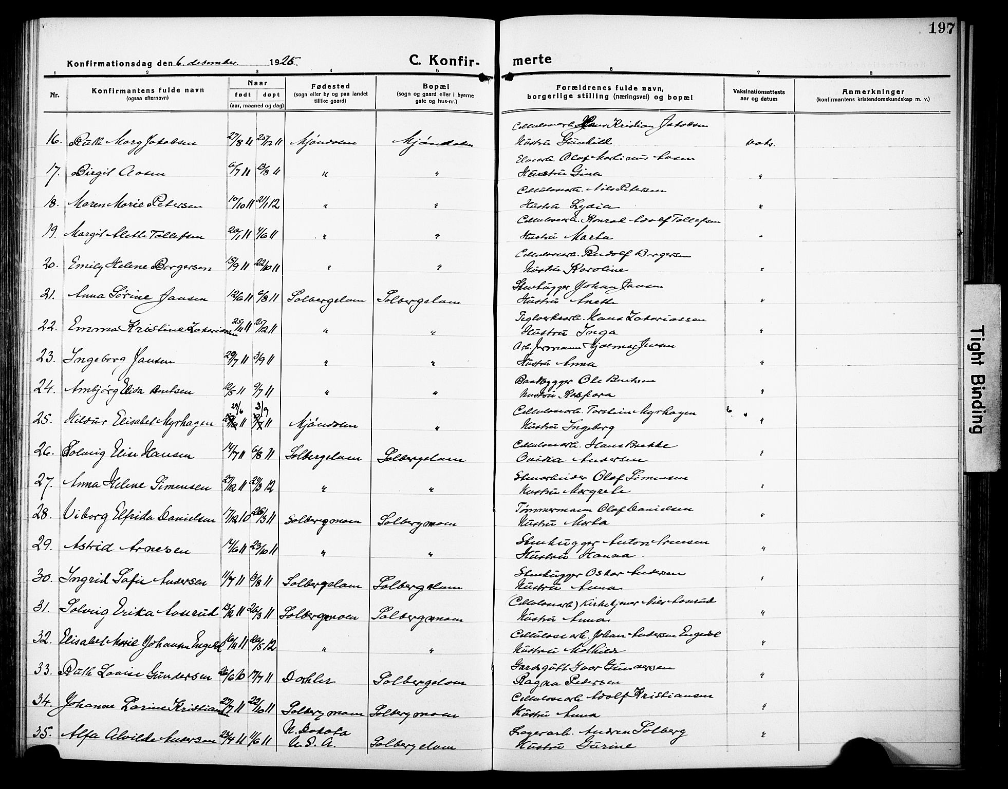 Nedre Eiker kirkebøker, AV/SAKO-A-612/G/Ga/L0006: Parish register (copy) no. 6, 1922-1933, p. 197