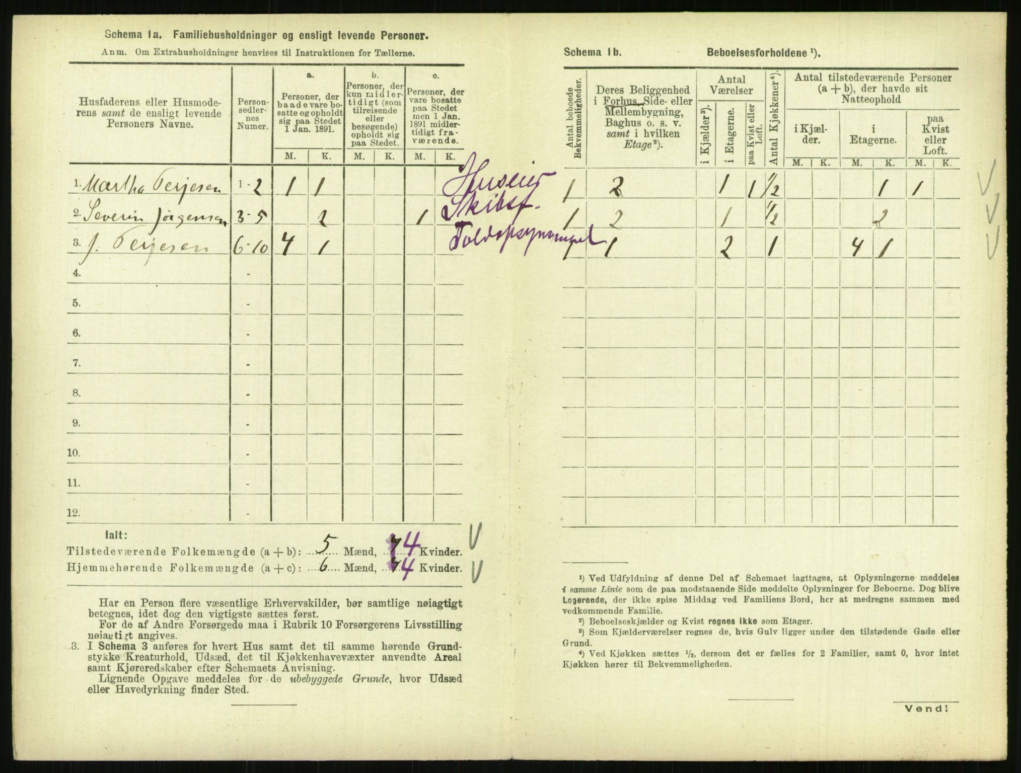 RA, 1891 census for 0903 Arendal, 1891, p. 789