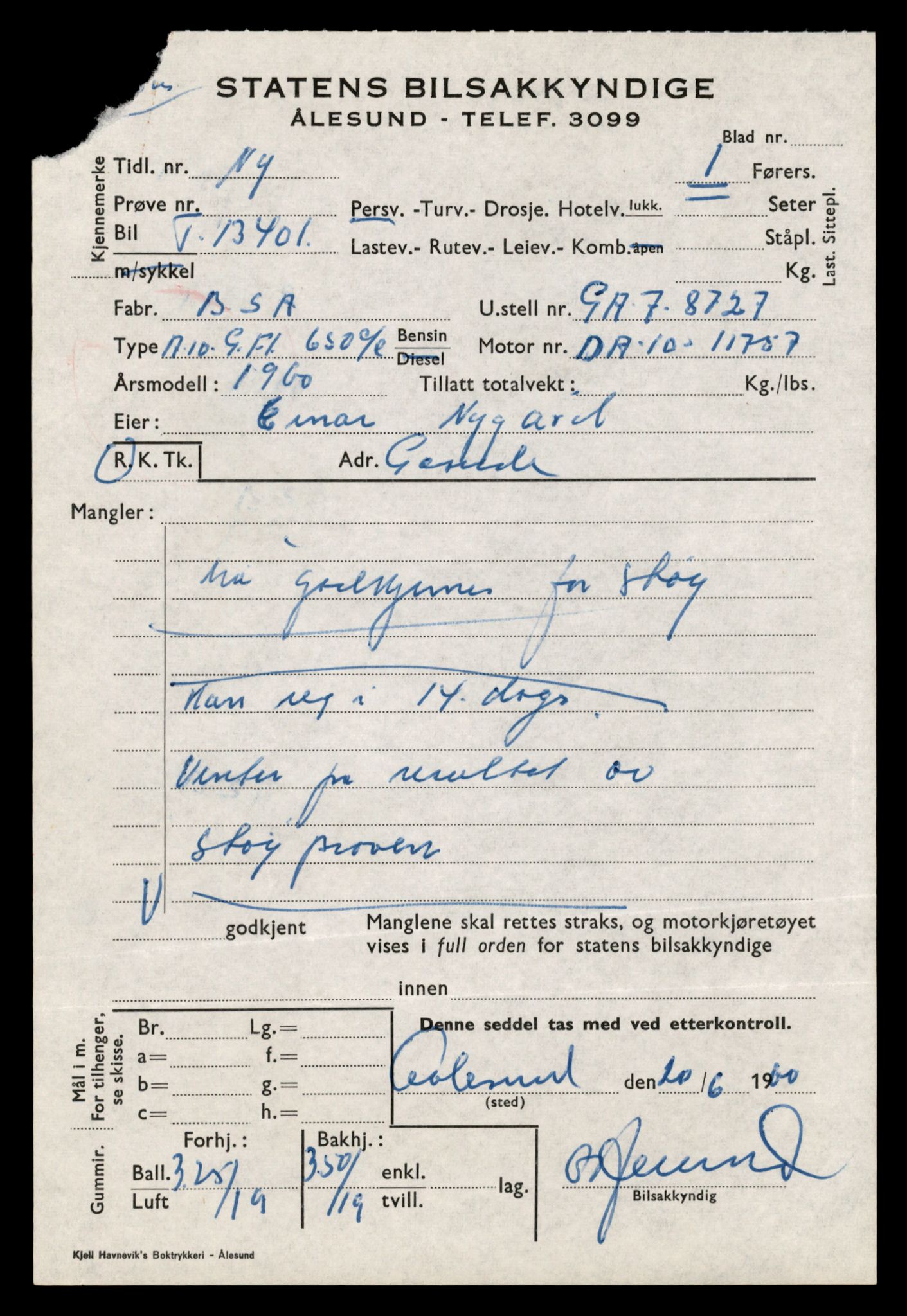 Møre og Romsdal vegkontor - Ålesund trafikkstasjon, AV/SAT-A-4099/F/Fe/L0039: Registreringskort for kjøretøy T 13361 - T 13530, 1927-1998, p. 701