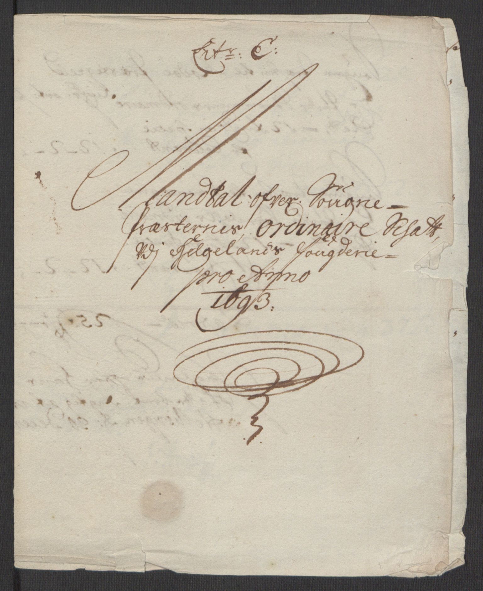Rentekammeret inntil 1814, Reviderte regnskaper, Fogderegnskap, RA/EA-4092/R65/L4505: Fogderegnskap Helgeland, 1693-1696, p. 110