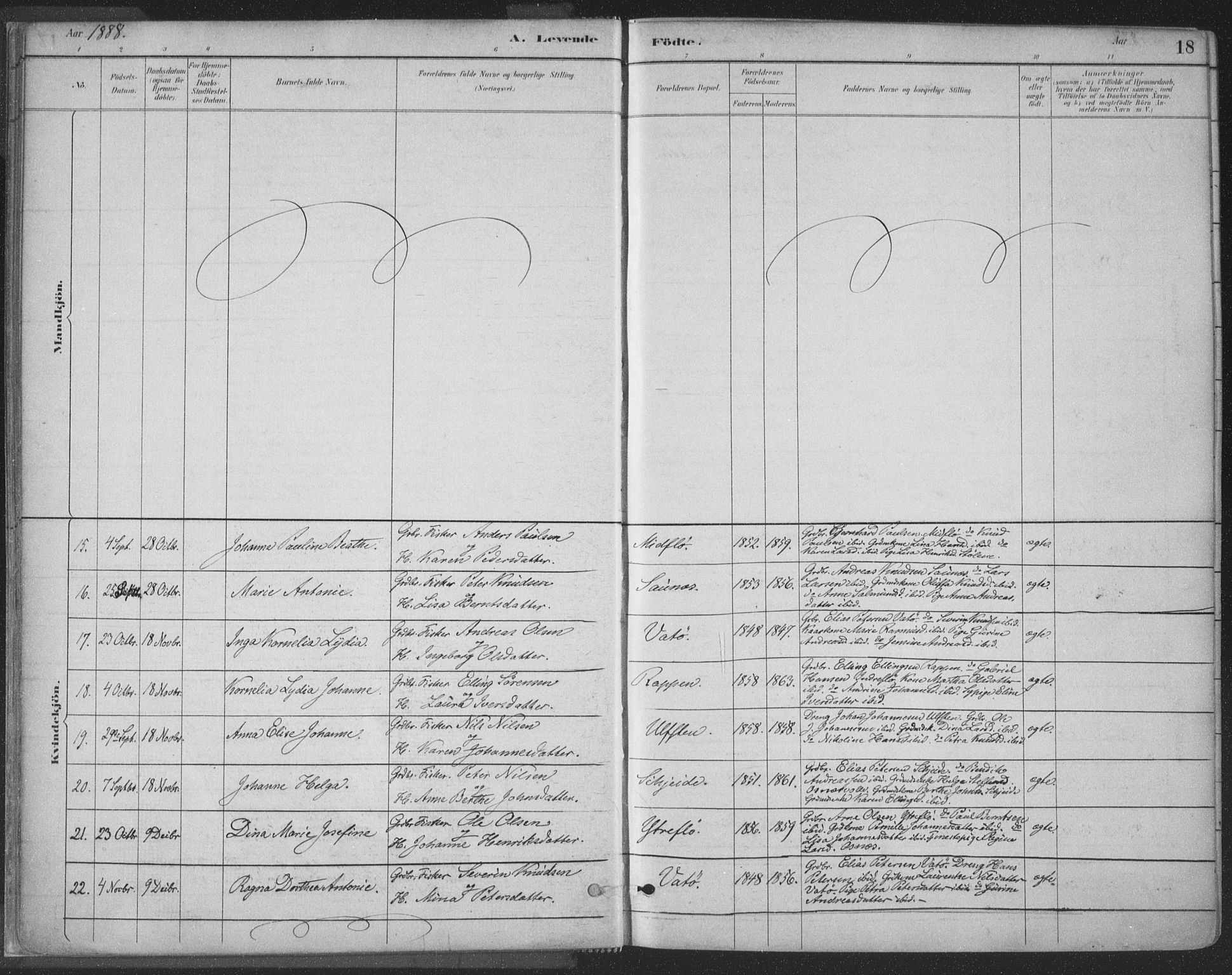 Ministerialprotokoller, klokkerbøker og fødselsregistre - Møre og Romsdal, AV/SAT-A-1454/509/L0106: Parish register (official) no. 509A04, 1883-1922, p. 18