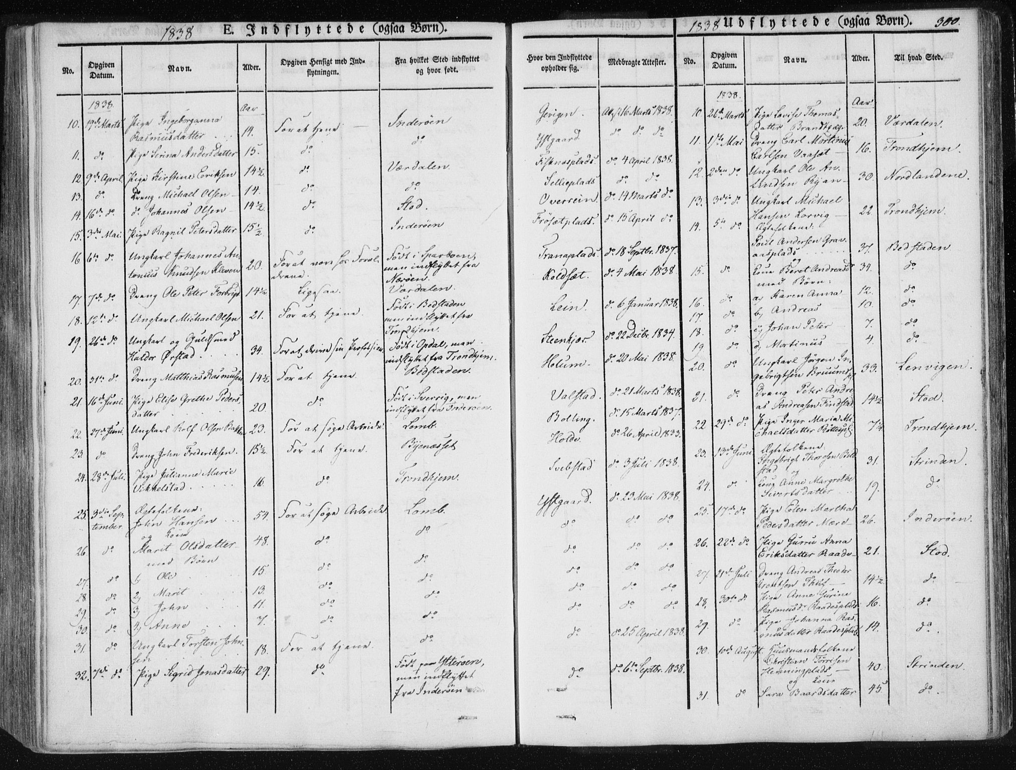 Ministerialprotokoller, klokkerbøker og fødselsregistre - Nord-Trøndelag, AV/SAT-A-1458/735/L0339: Parish register (official) no. 735A06 /1, 1836-1848, p. 300