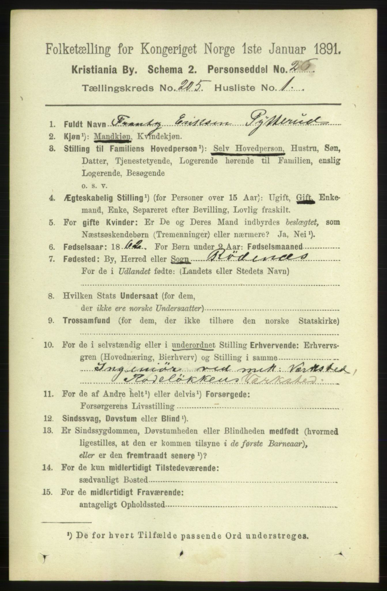 RA, 1891 census for 0301 Kristiania, 1891, p. 123355