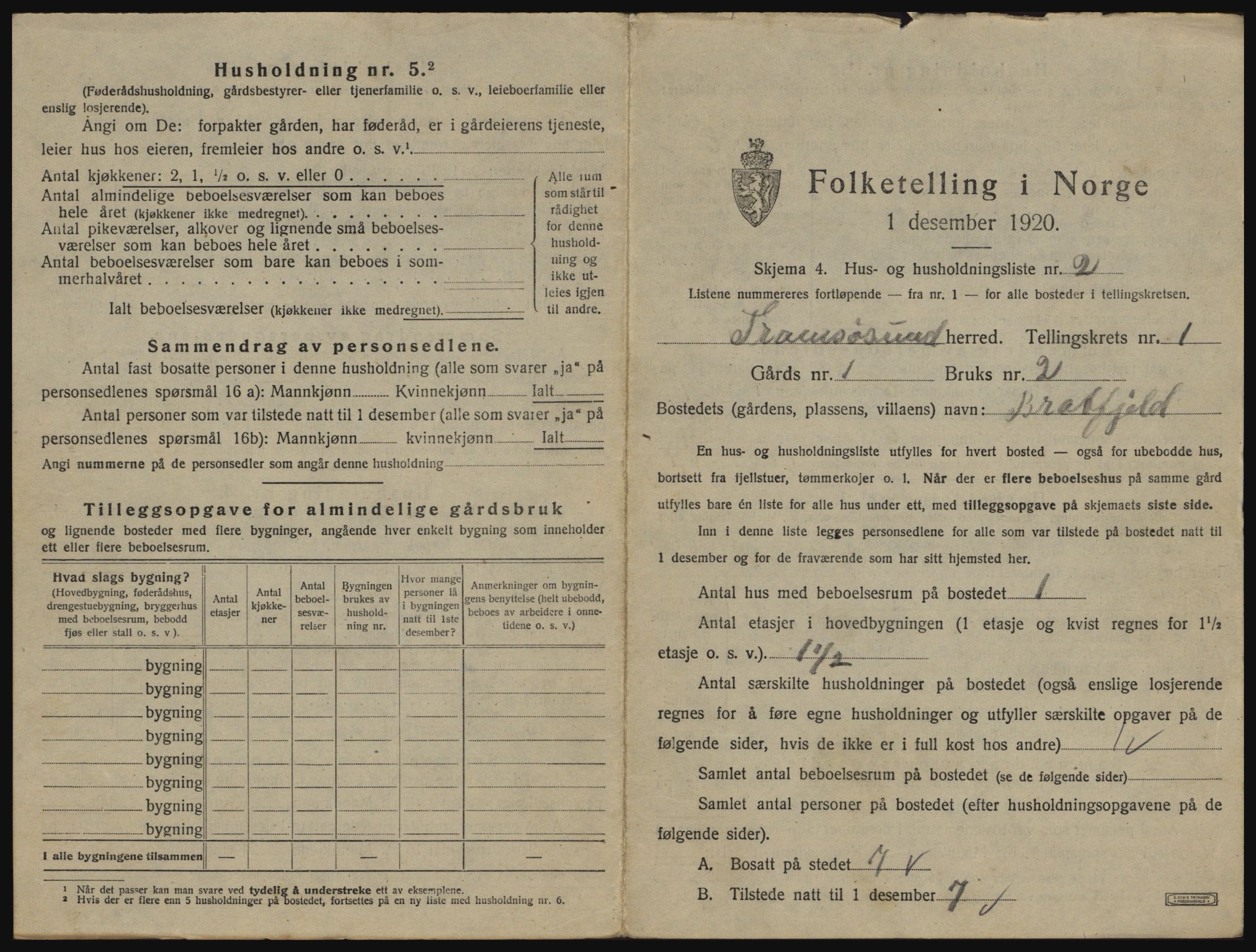 SATØ, 1920 census for Tromsøysund, 1920, p. 106