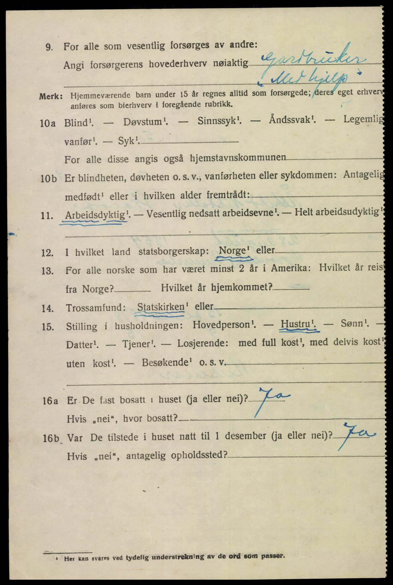 SAK, 1920 census for Iveland, 1920, p. 938