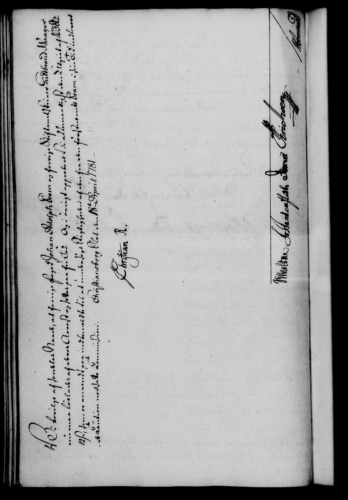 Rentekammeret, Kammerkanselliet, RA/EA-3111/G/Gf/Gfa/L0063: Norsk relasjons- og resolusjonsprotokoll (merket RK 52.63), 1781, p. 321