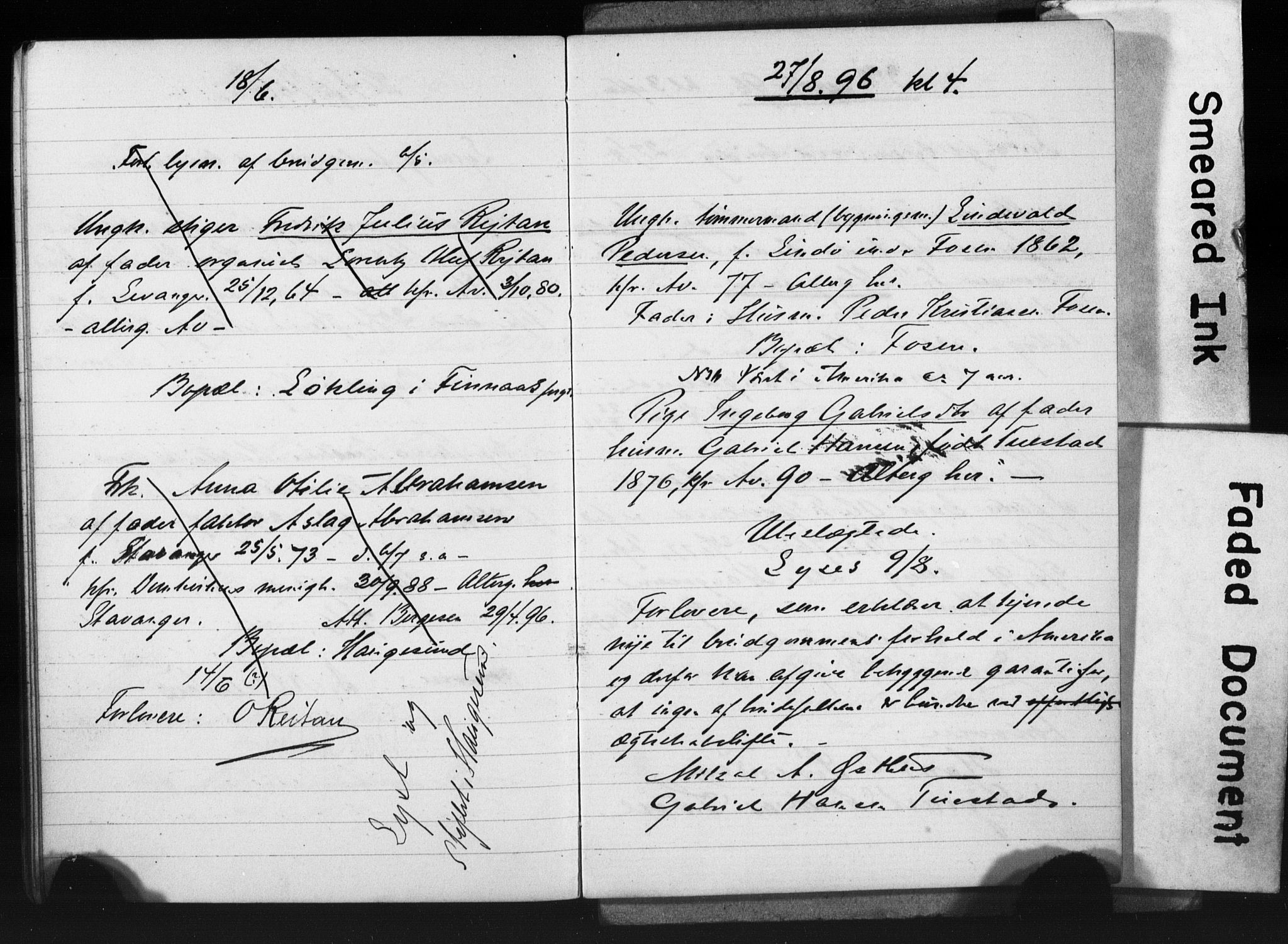 Avaldsnes sokneprestkontor, AV/SAST-A -101851/I/Ie/L0003: Banns register no. IX 3C, 1894-1897