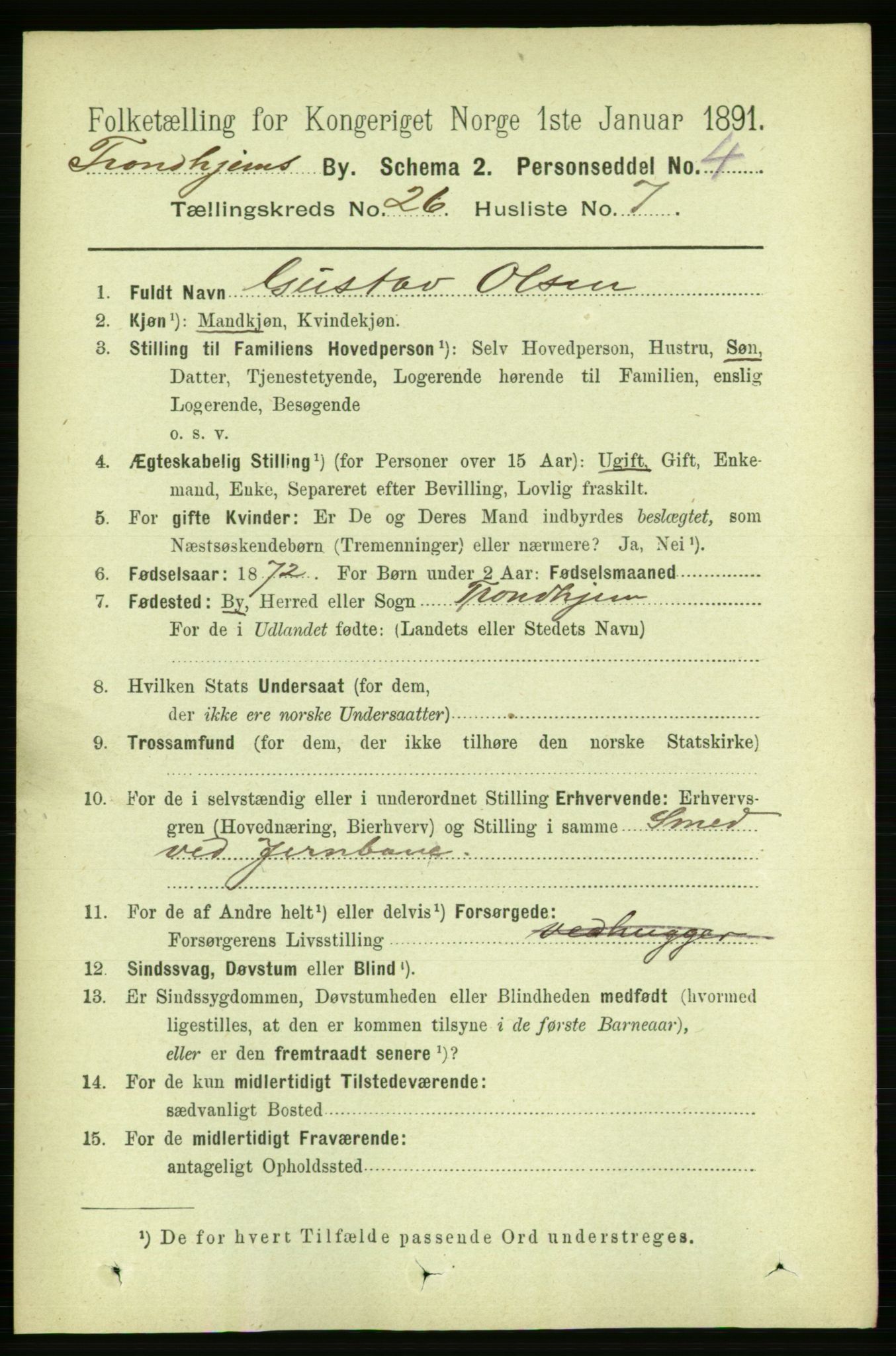 RA, 1891 census for 1601 Trondheim, 1891, p. 19541