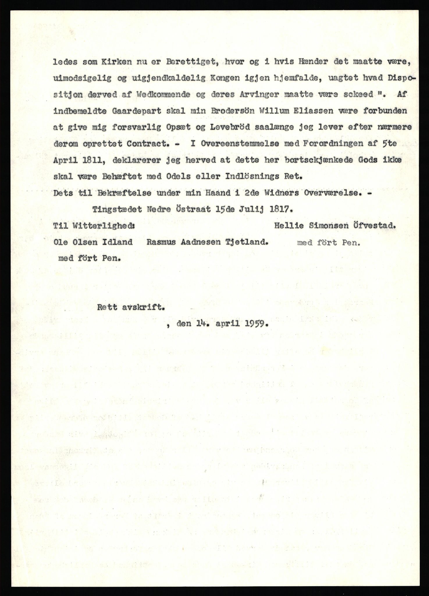 Statsarkivet i Stavanger, AV/SAST-A-101971/03/Y/Yj/L0003: Avskrifter sortert etter gårdsnavn: Askje - Auglend, 1750-1930, p. 391
