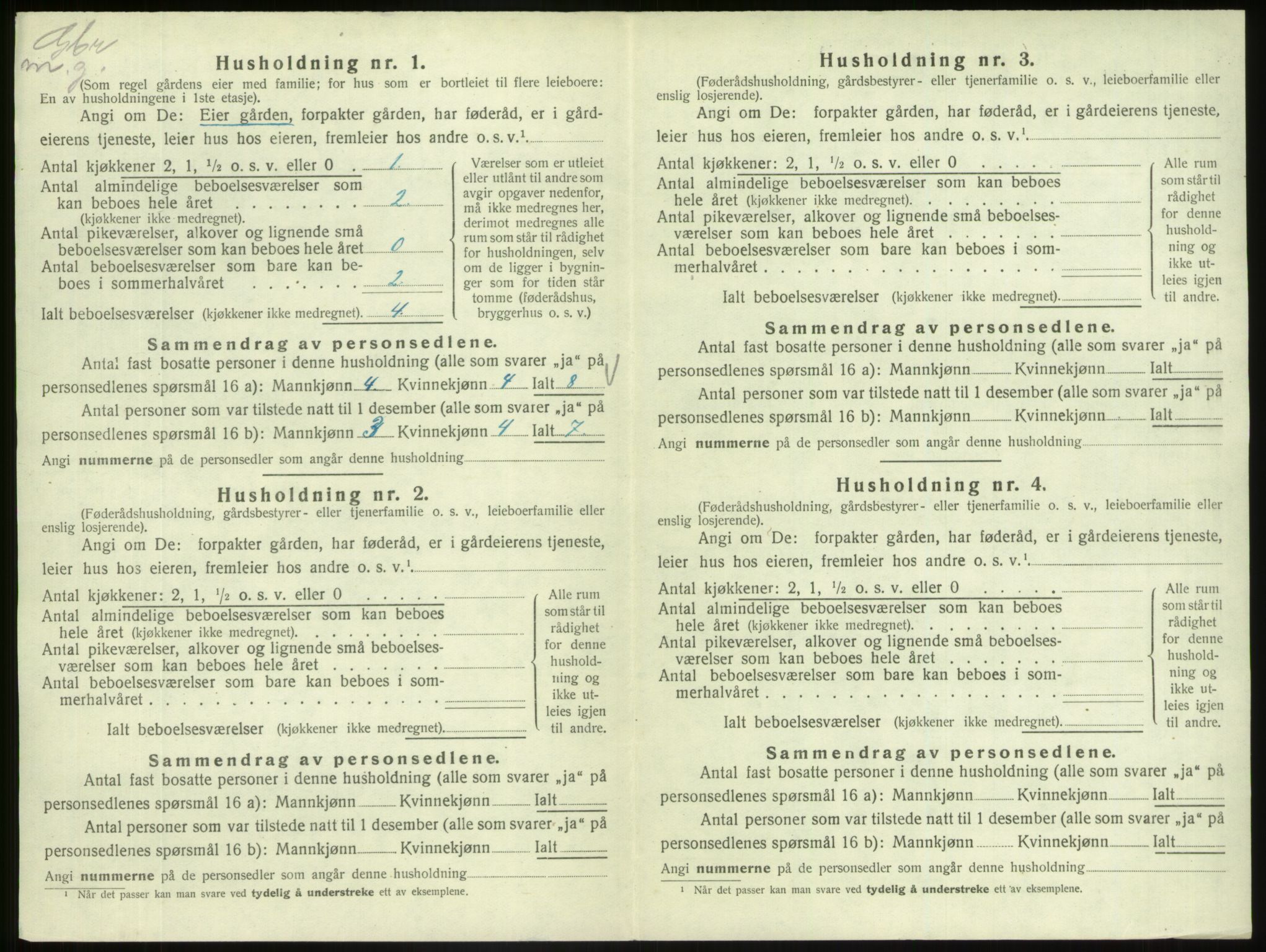 SAB, 1920 census for Fjaler, 1920, p. 703