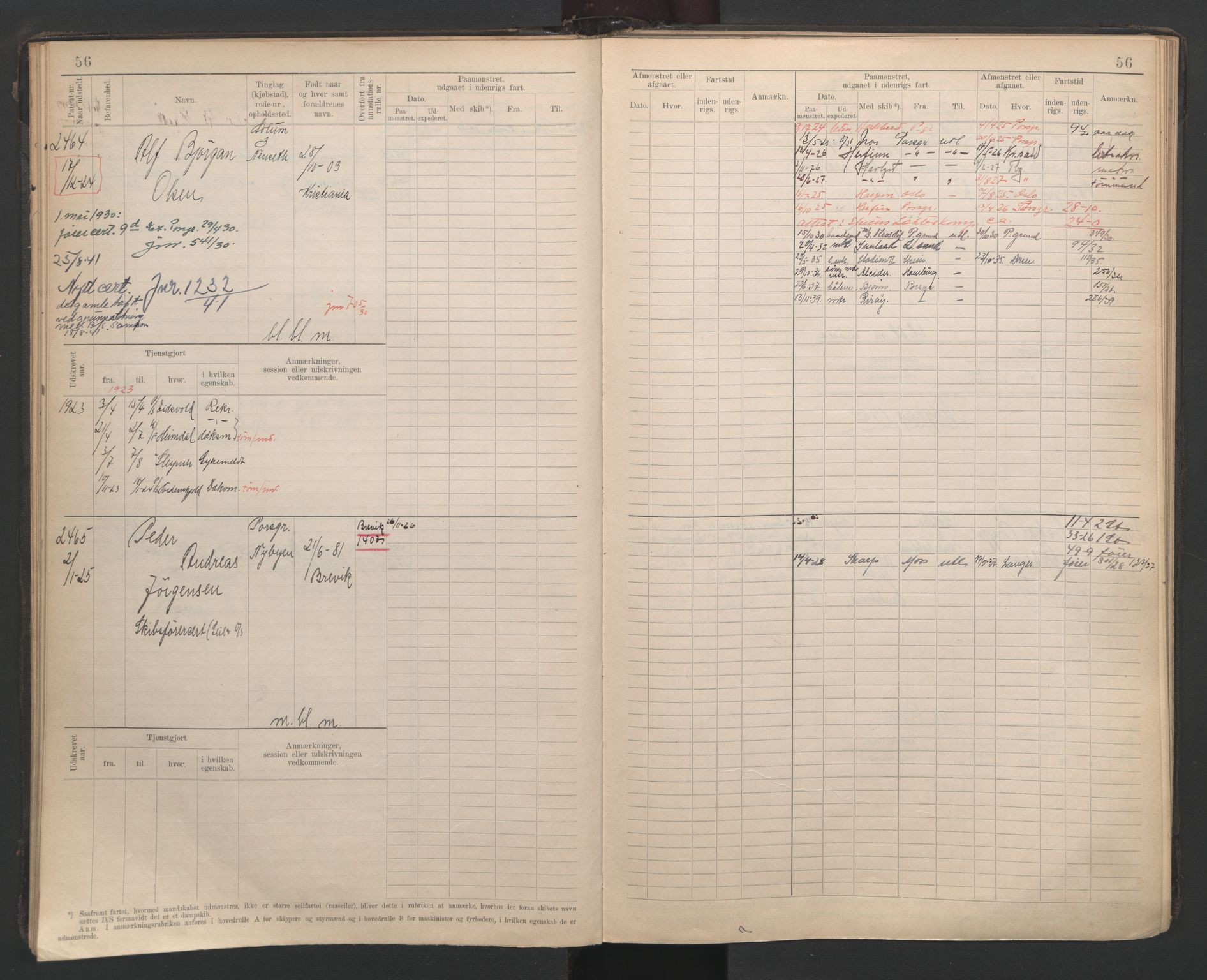 Porsgrunn innrulleringskontor, SAKO/A-829/F/Fb/L0007: Annotasjonsrulle, 1926-1948, p. 56