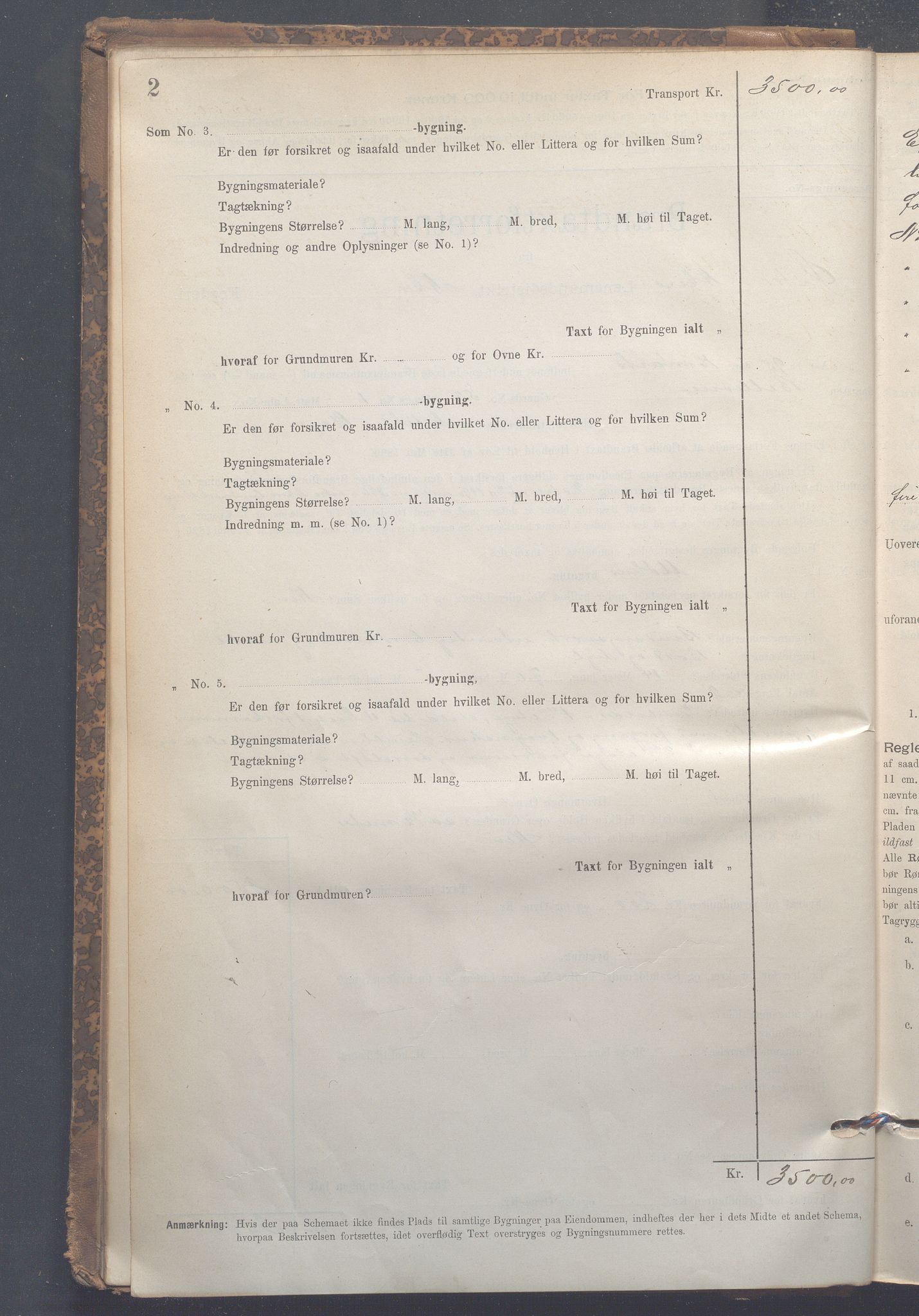 OBA, Lensmennene i Aker, F/Fc/L0007: Branntakstprotokoll, 1895-1910, p. 2