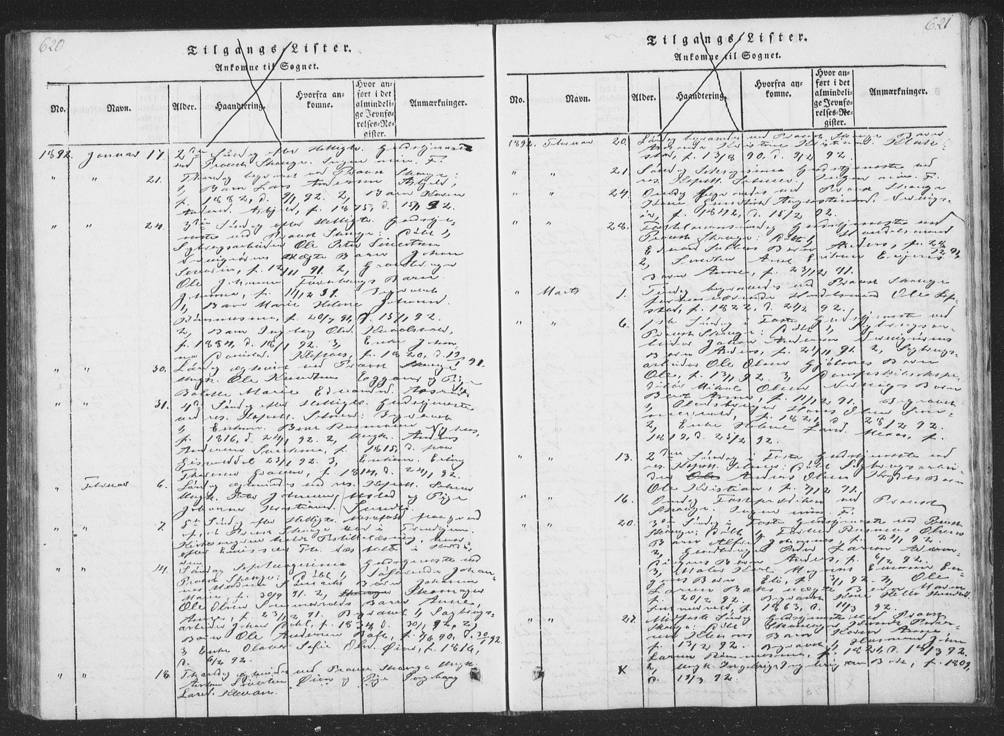 Ministerialprotokoller, klokkerbøker og fødselsregistre - Sør-Trøndelag, SAT/A-1456/668/L0816: Parish register (copy) no. 668C05, 1816-1893, p. 620-621
