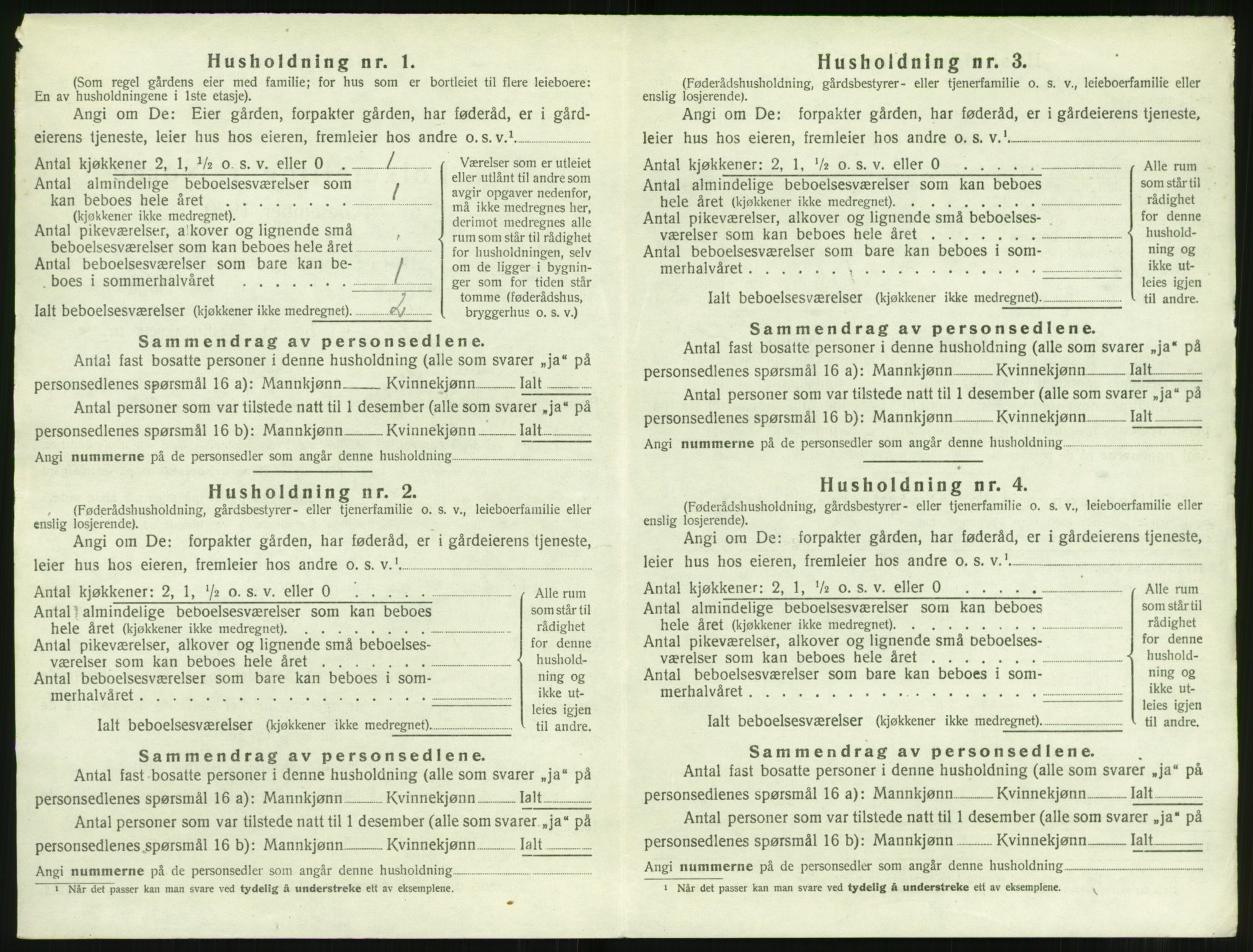 SAT, 1920 census for Ulstein, 1920, p. 445