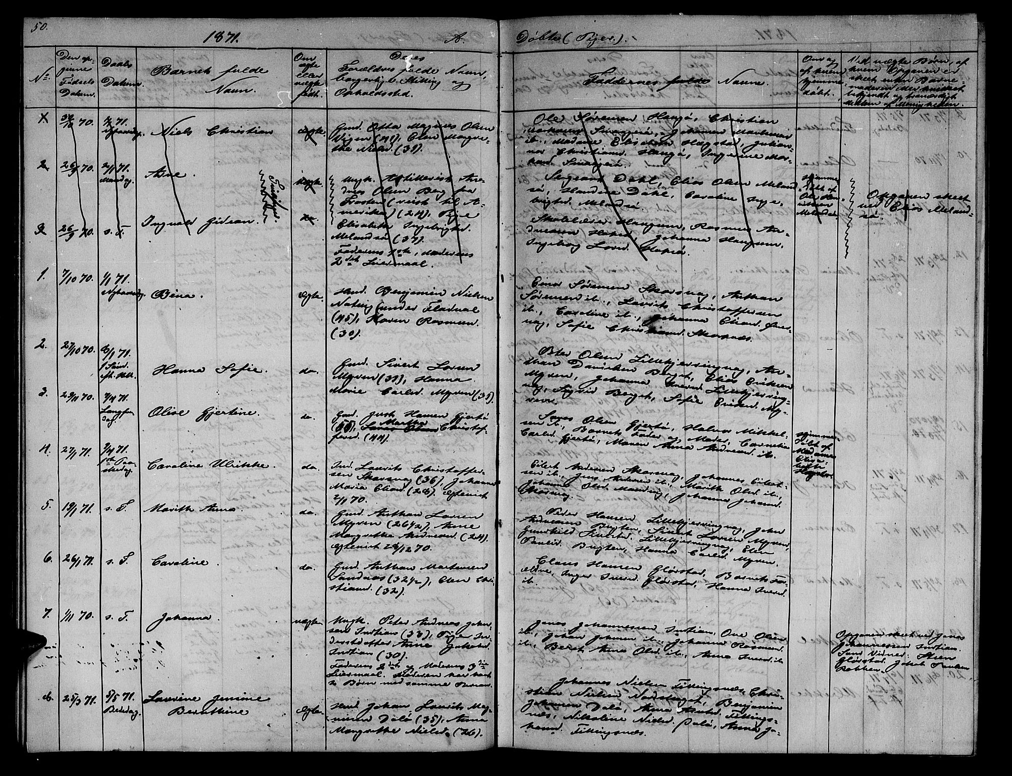 Ministerialprotokoller, klokkerbøker og fødselsregistre - Sør-Trøndelag, SAT/A-1456/634/L0539: Parish register (copy) no. 634C01, 1866-1873, p. 50