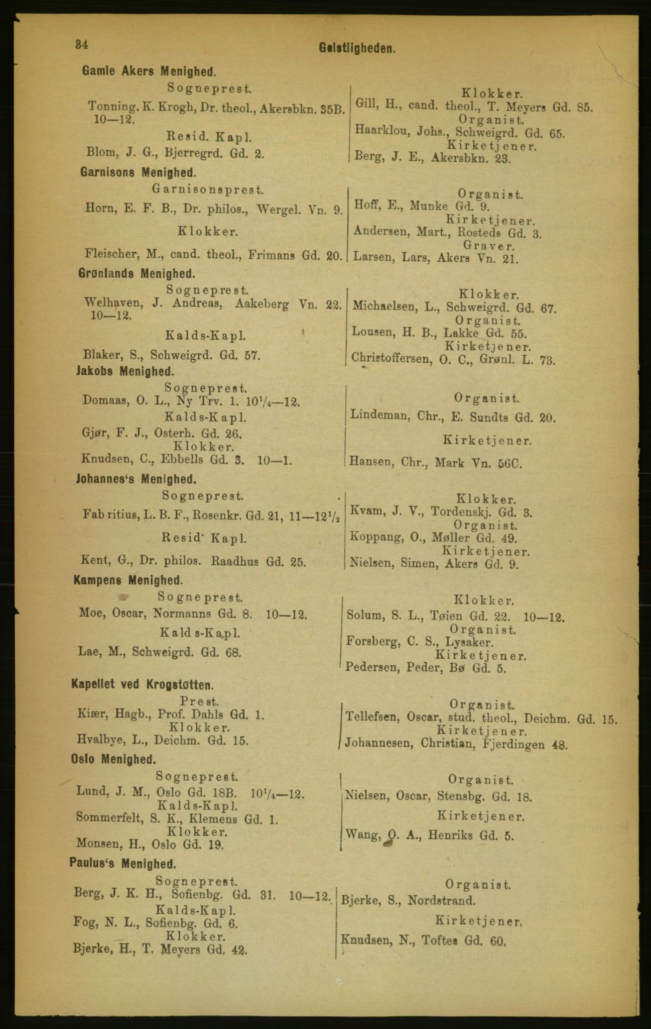 Kristiania/Oslo adressebok, PUBL/-, 1889, p. 34