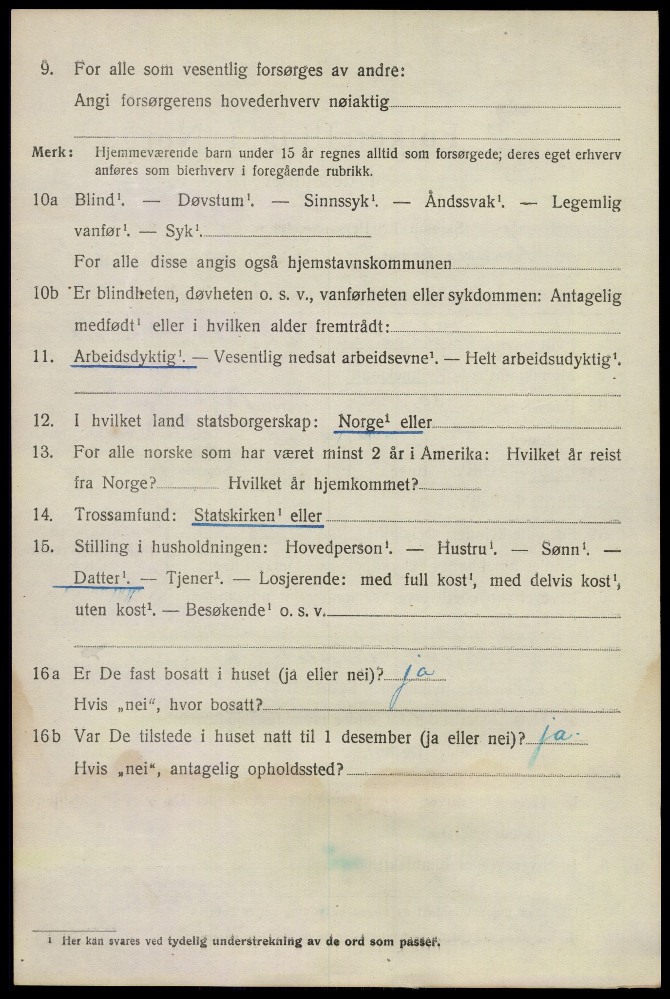 SAKO, 1920 census for Sandeherred, 1920, p. 4107
