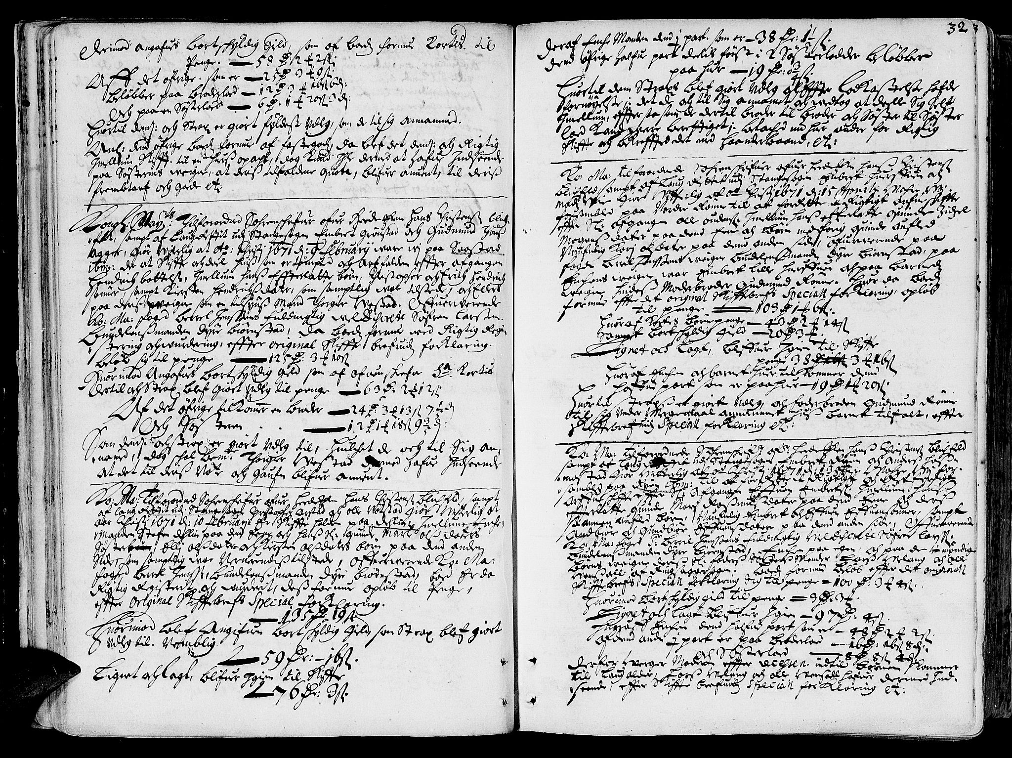 Hedemarken sorenskriveri, SAH/TING-034/J/Ja/L0001: Skifteprotokoll, 1662-1673, p. 31b-32a