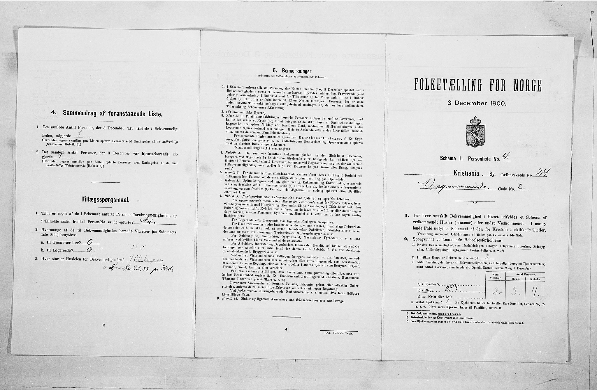 SAO, 1900 census for Kristiania, 1900, p. 113610