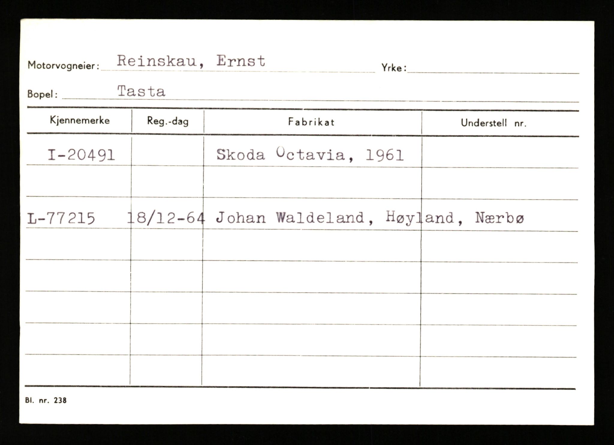 Stavanger trafikkstasjon, AV/SAST-A-101942/0/G/L0004: Registreringsnummer: 15497 - 22957, 1930-1971, p. 2250