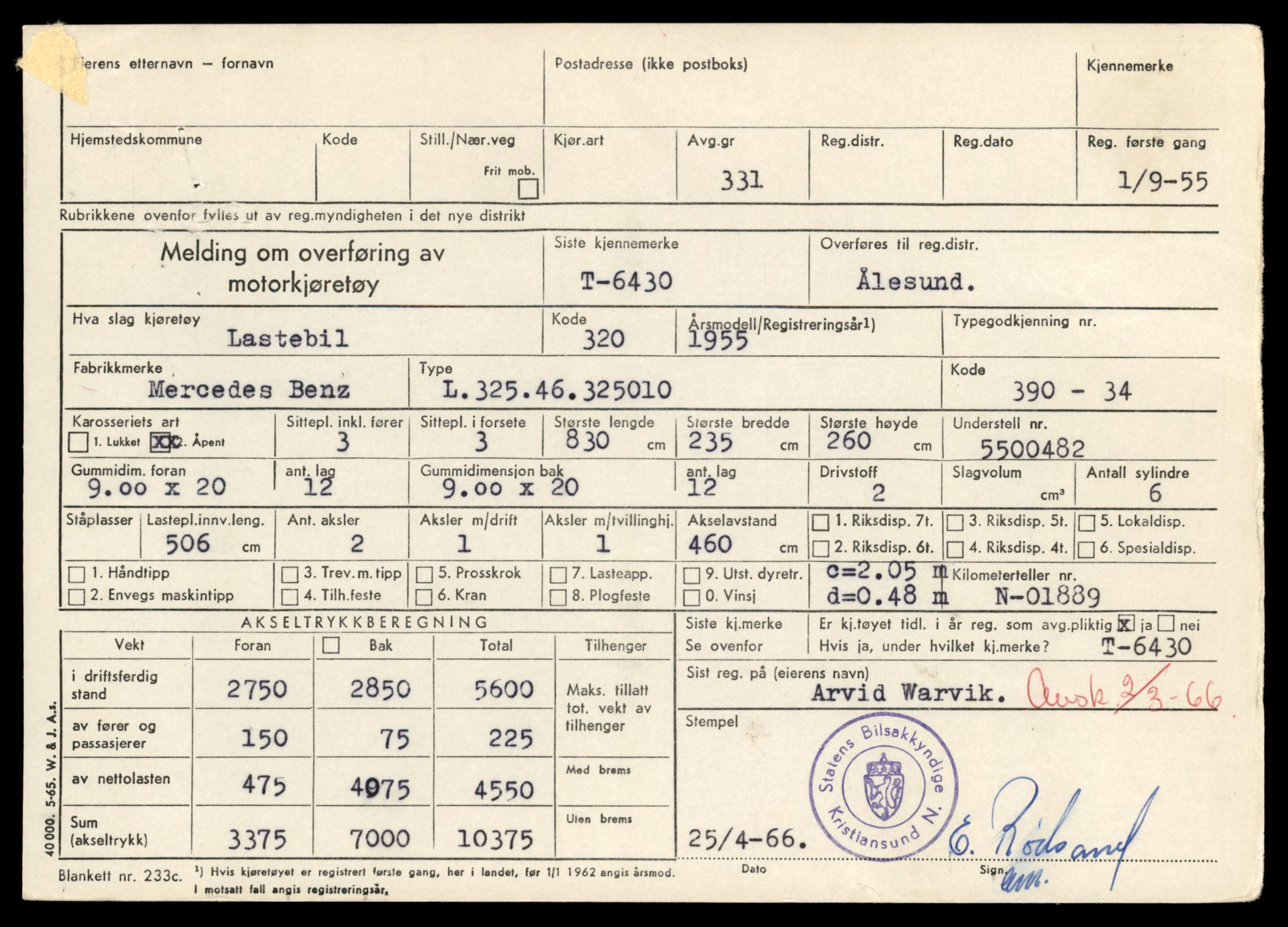 Møre og Romsdal vegkontor - Ålesund trafikkstasjon, AV/SAT-A-4099/F/Fe/L0017: Registreringskort for kjøretøy T 1985 - T 10090, 1927-1998, p. 803