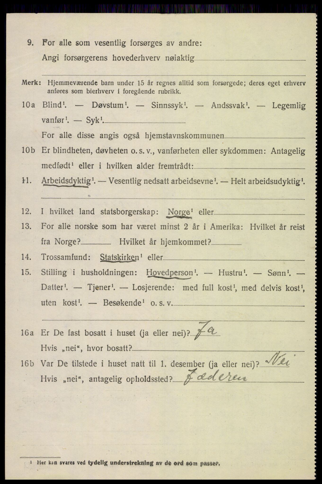 SAH, 1920 census for Vardal, 1920, p. 13128