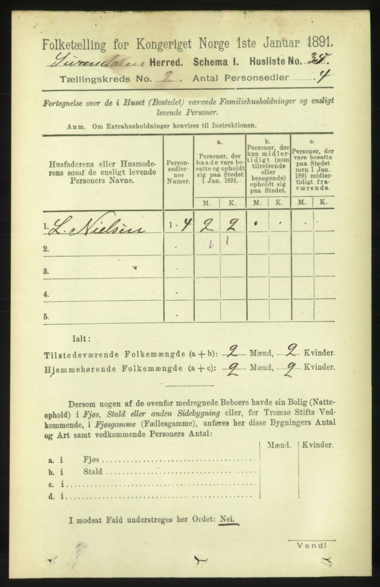 RA, 1891 census for 1566 Surnadal, 1891, p. 505