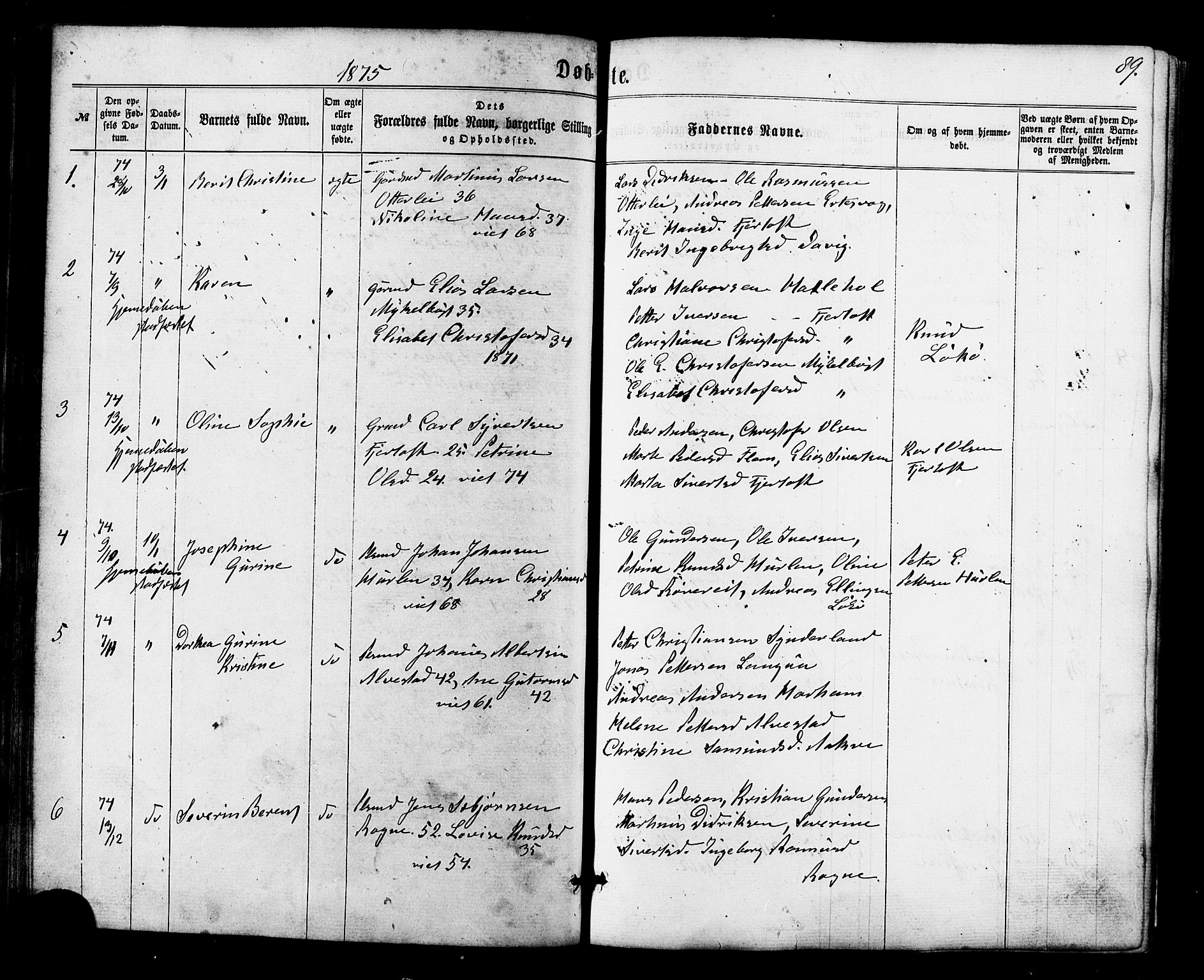 Ministerialprotokoller, klokkerbøker og fødselsregistre - Møre og Romsdal, SAT/A-1454/536/L0498: Parish register (official) no. 536A07, 1862-1875, p. 89