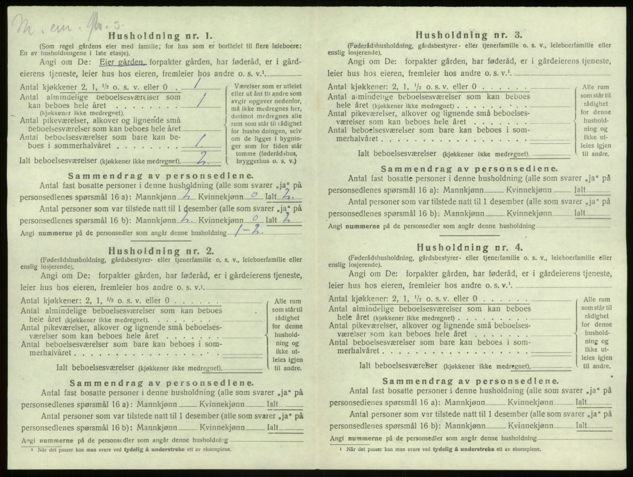 SAB, 1920 census for Lindås, 1920, p. 1337