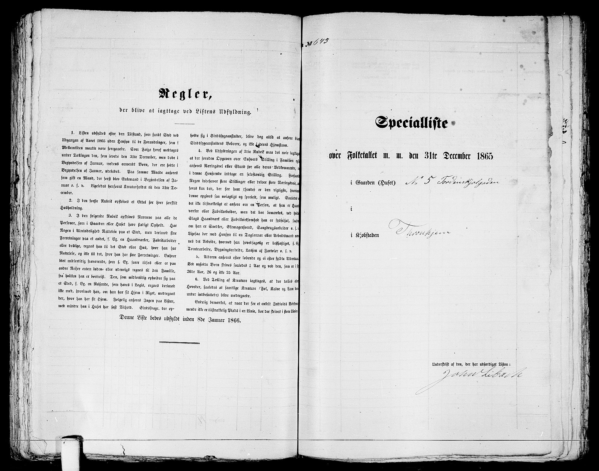 RA, 1865 census for Trondheim, 1865, p. 1336