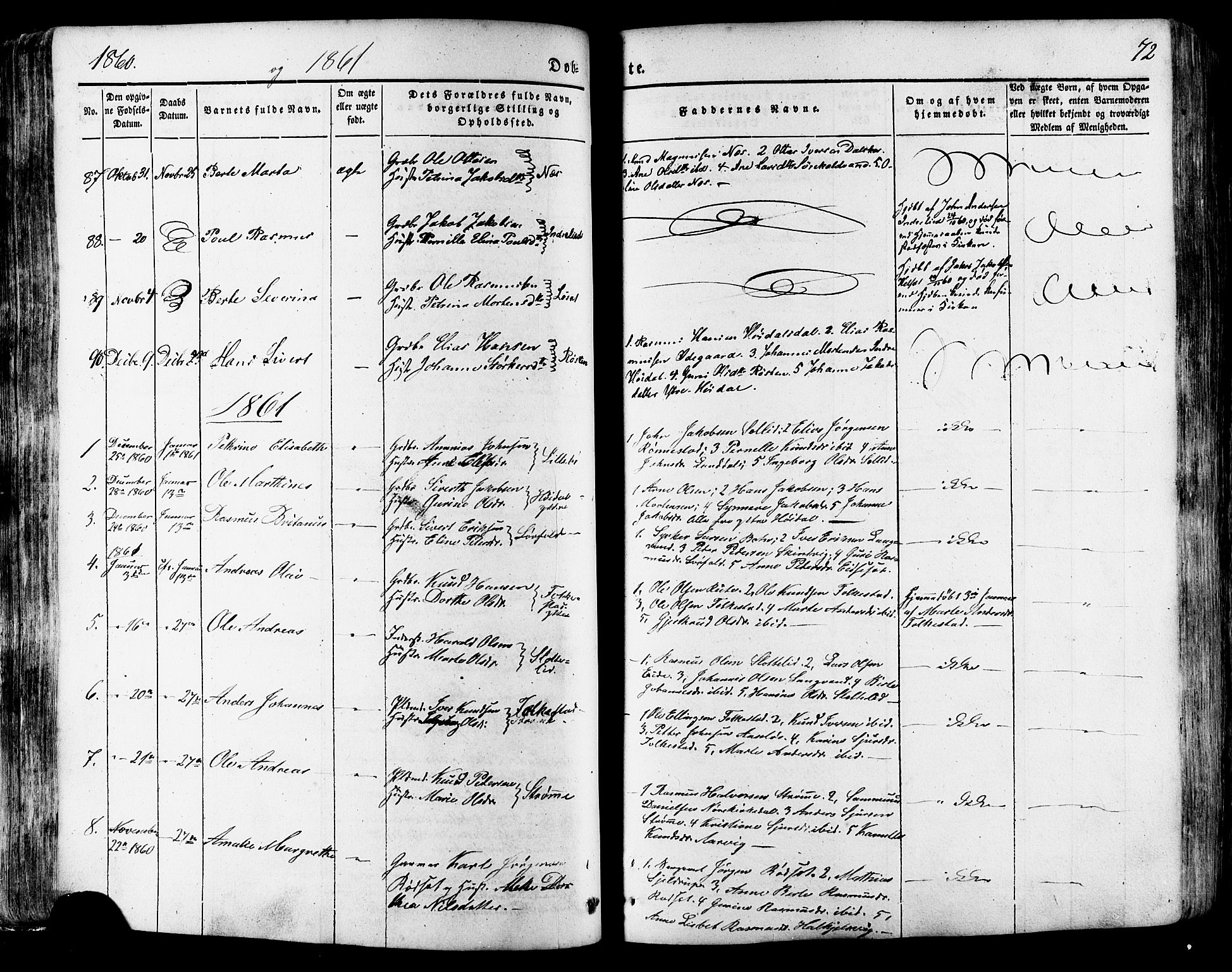 Ministerialprotokoller, klokkerbøker og fødselsregistre - Møre og Romsdal, SAT/A-1454/511/L0140: Parish register (official) no. 511A07, 1851-1878, p. 72