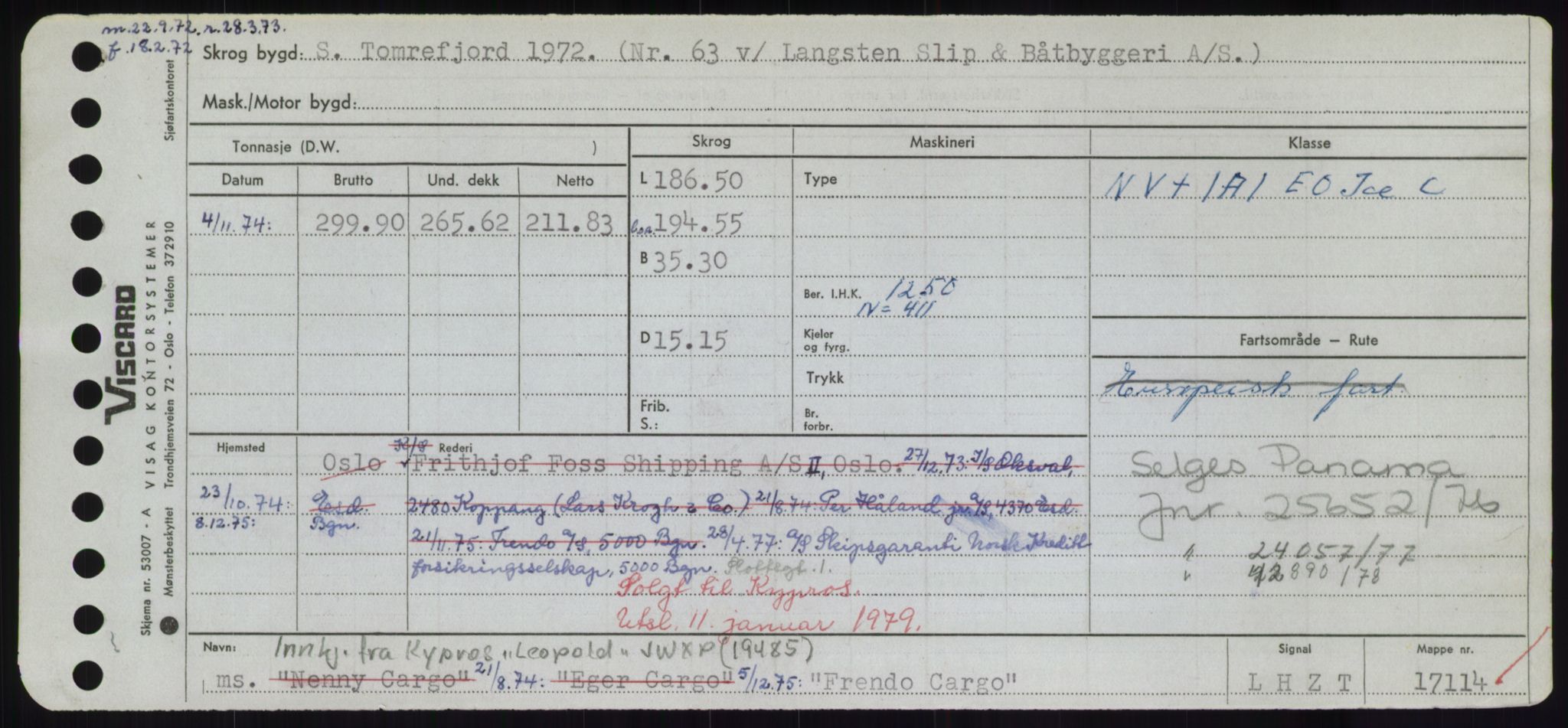 Sjøfartsdirektoratet med forløpere, Skipsmålingen, AV/RA-S-1627/H/Hd/L0011: Fartøy, Fla-Får, p. 387