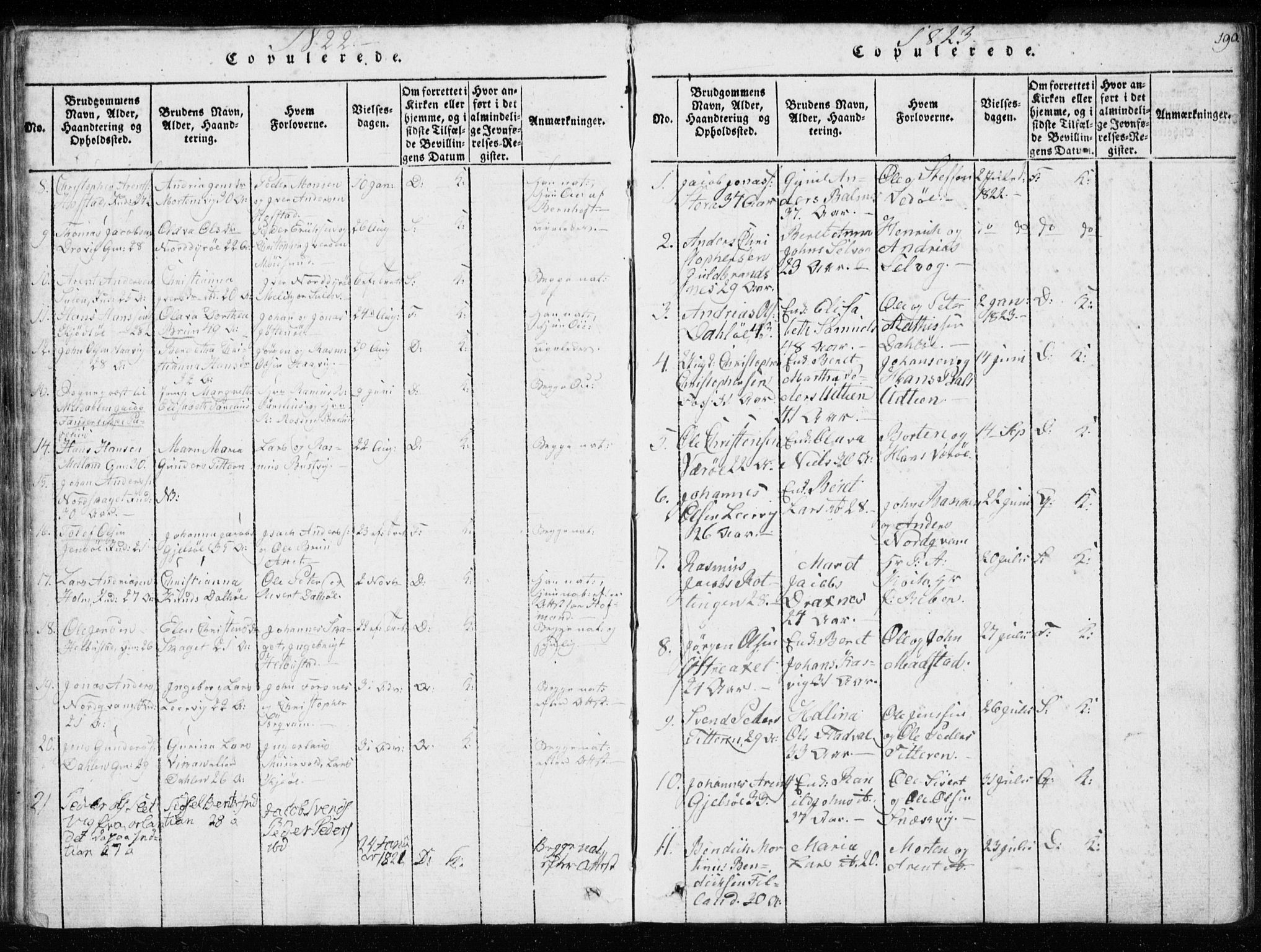 Ministerialprotokoller, klokkerbøker og fødselsregistre - Sør-Trøndelag, SAT/A-1456/634/L0527: Parish register (official) no. 634A03, 1818-1826, p. 190