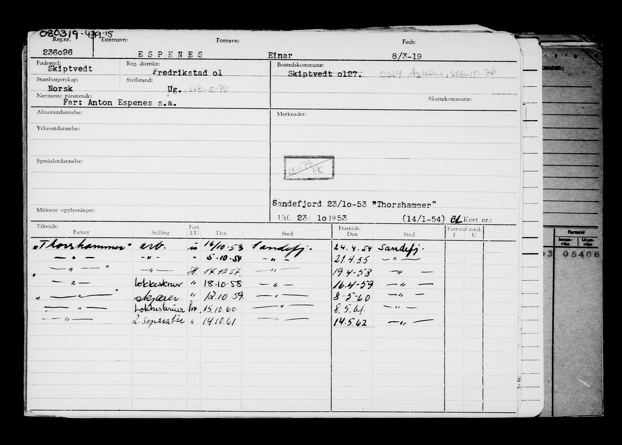 Direktoratet for sjømenn, AV/RA-S-3545/G/Gb/L0166: Hovedkort, 1919, p. 756