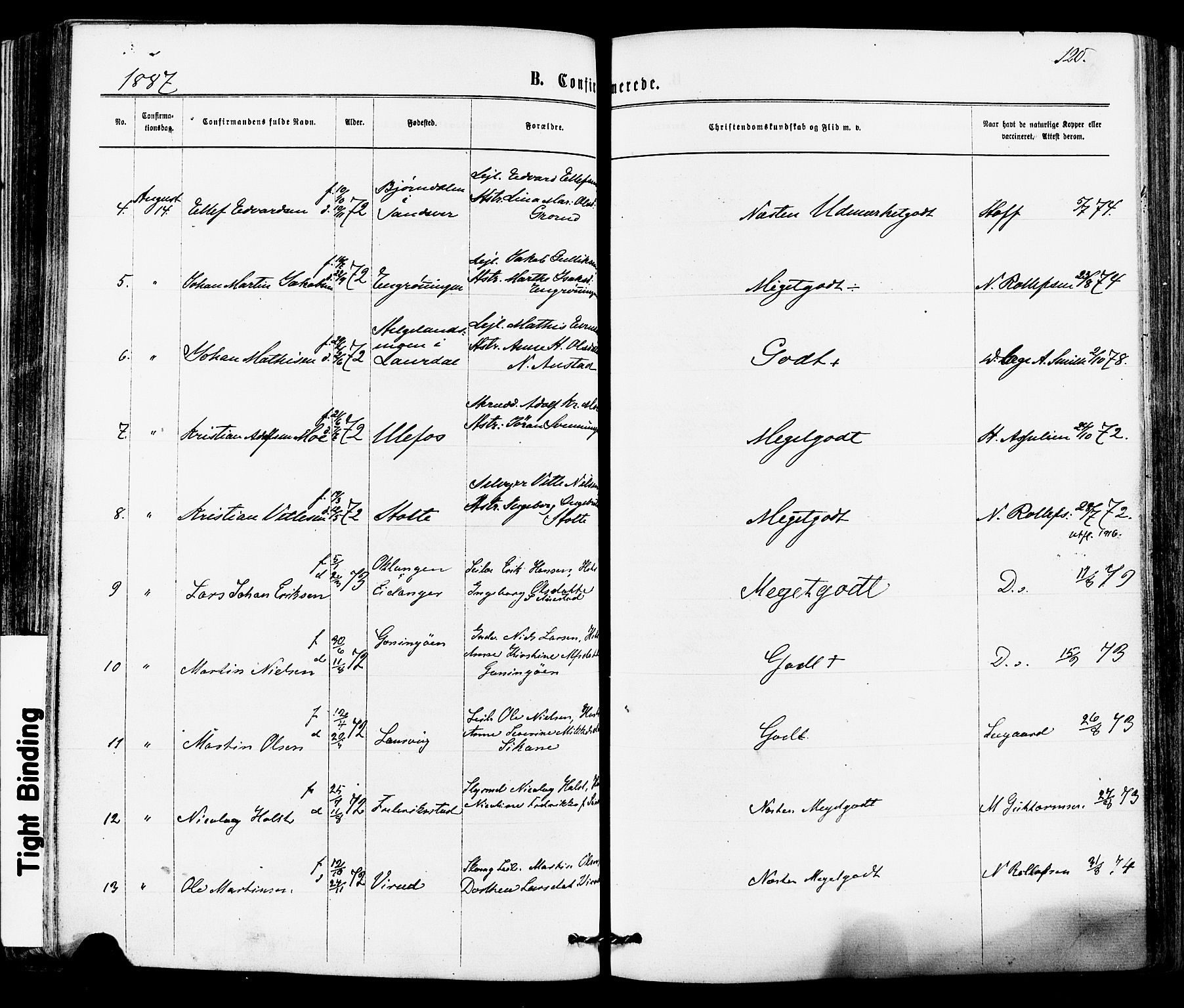 Siljan kirkebøker, AV/SAKO-A-300/F/Fa/L0002: Parish register (official) no. 2, 1870-1895, p. 120