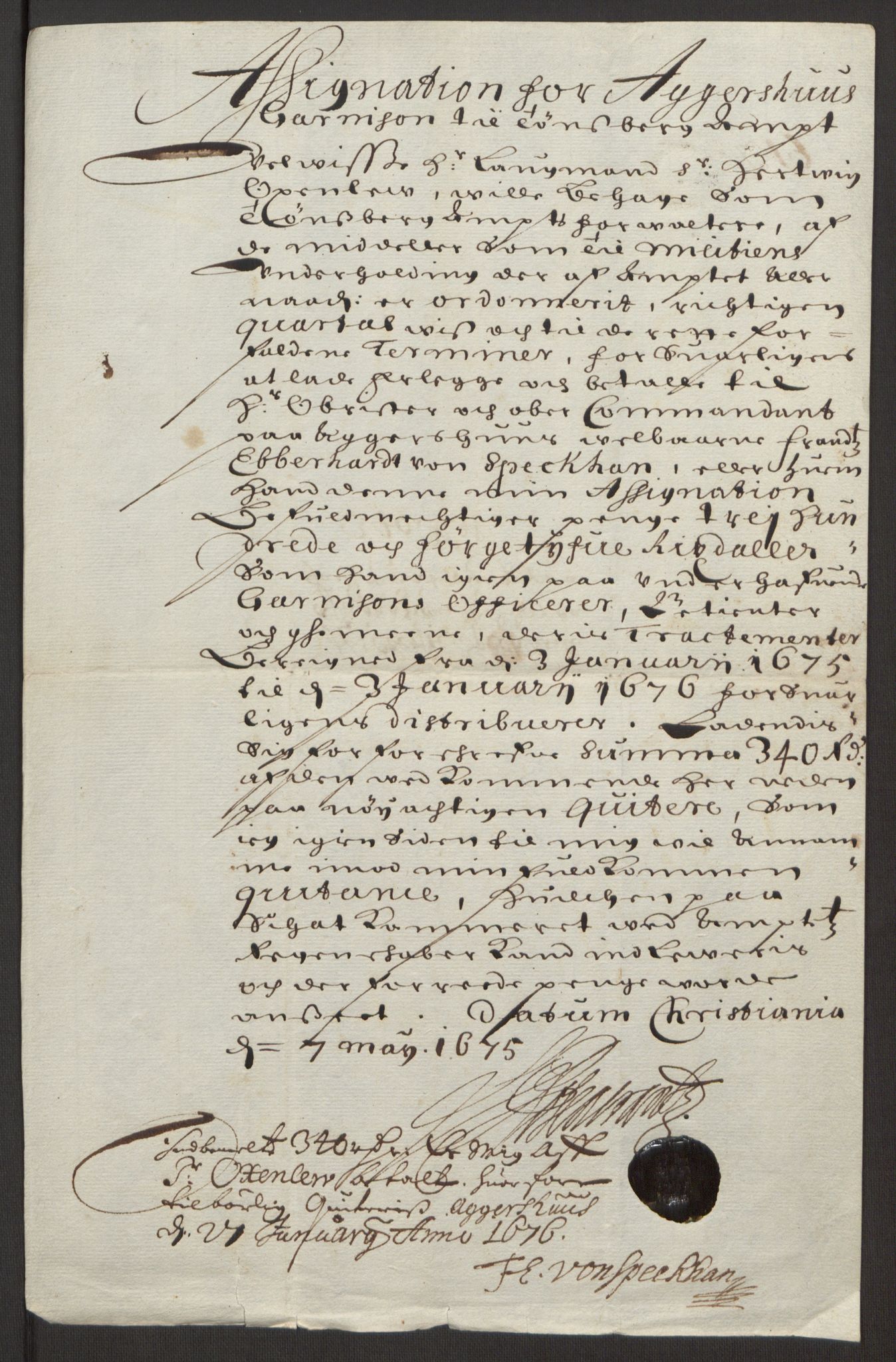 Rentekammeret inntil 1814, Reviderte regnskaper, Fogderegnskap, AV/RA-EA-4092/R32/L1844: Fogderegnskap Jarlsberg grevskap, 1674-1675, p. 42