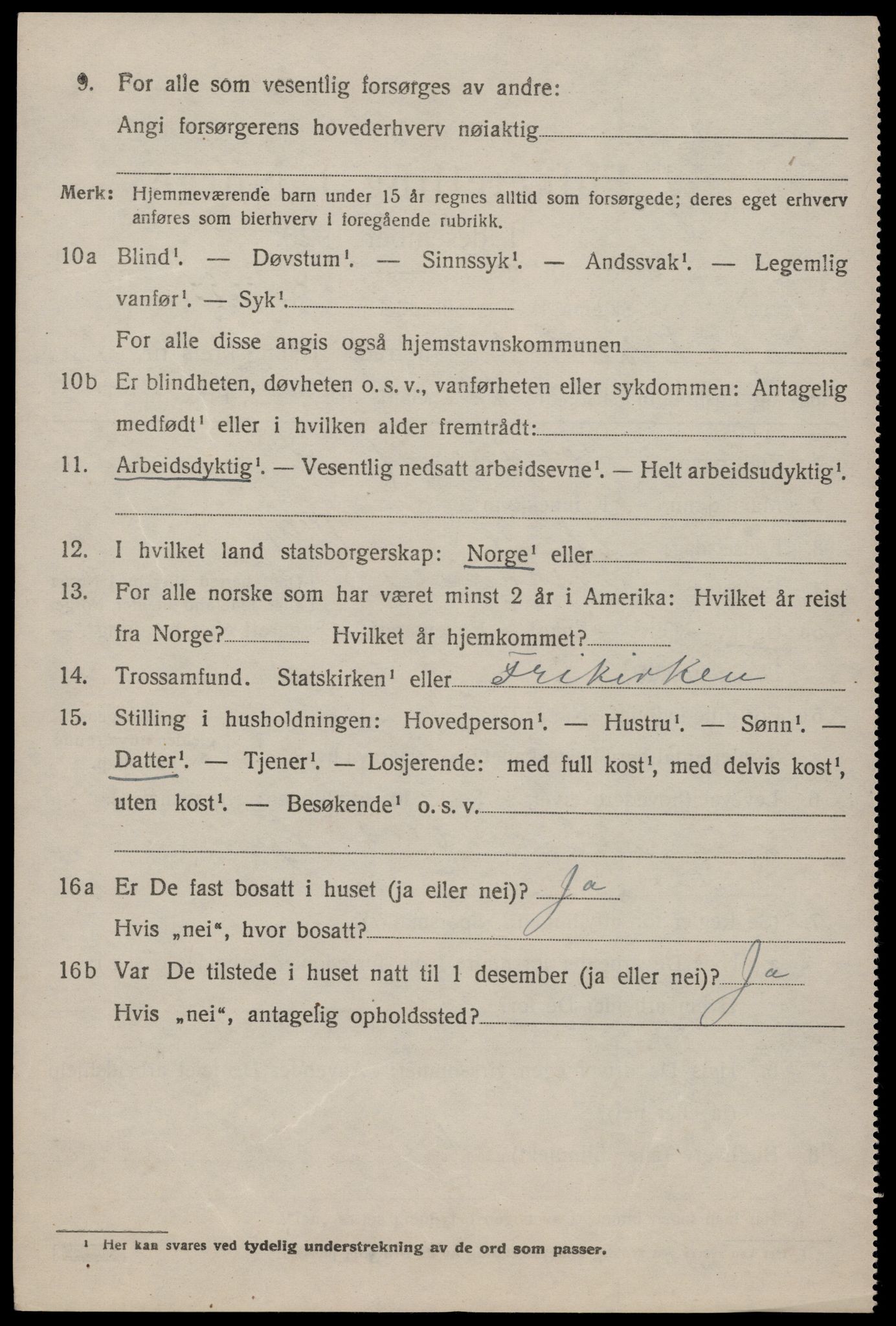 SAKO, 1920 census for Nissedal, 1920, p. 1268
