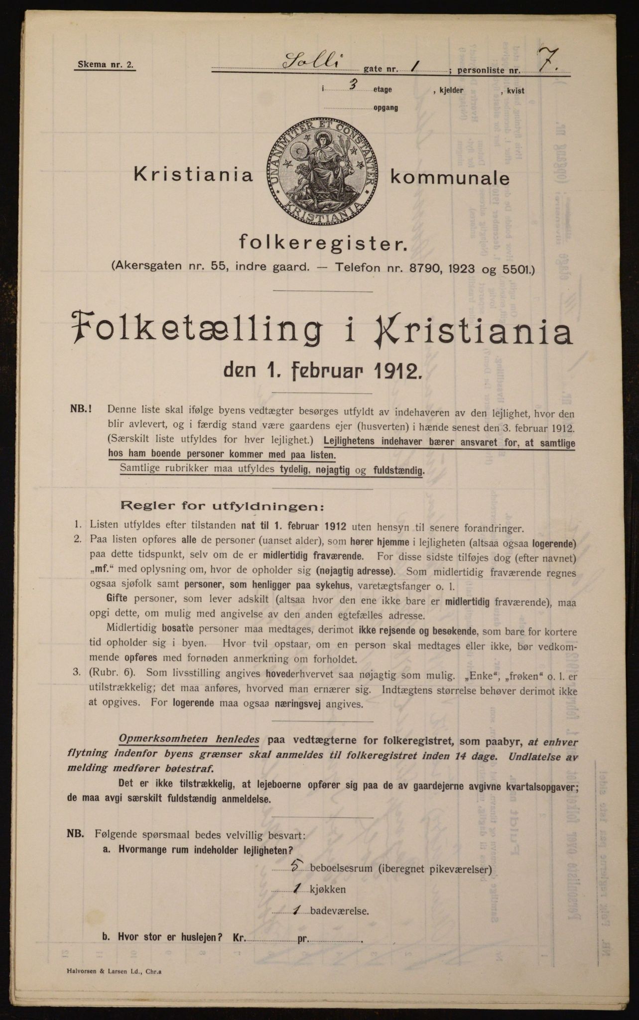 OBA, Municipal Census 1912 for Kristiania, 1912, p. 99947