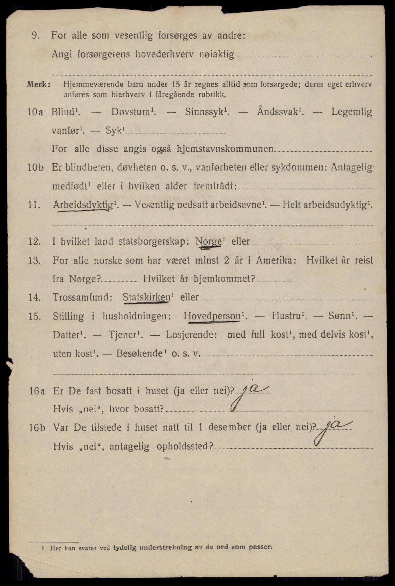 SAT, 1920 census for Trondheim, 1920, p. 51091