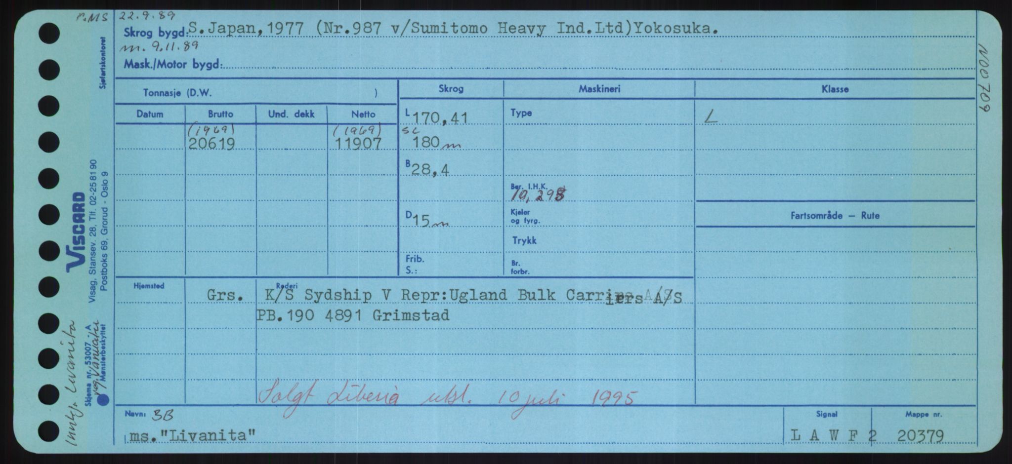 Sjøfartsdirektoratet med forløpere, Skipsmålingen, AV/RA-S-1627/H/Hd/L0023: Fartøy, Lia-Løv, p. 257