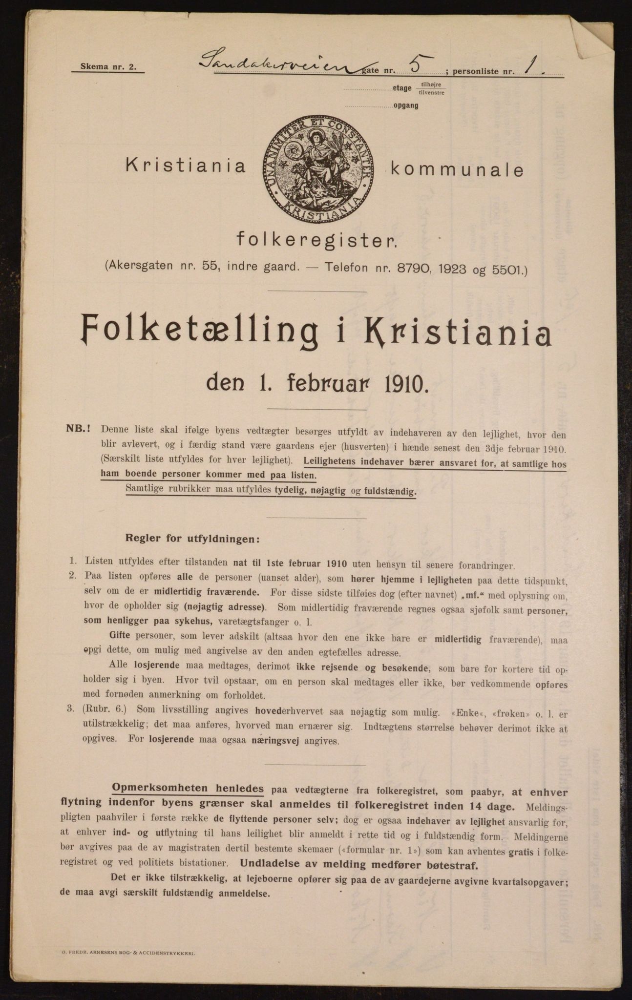 OBA, Municipal Census 1910 for Kristiania, 1910, p. 82947