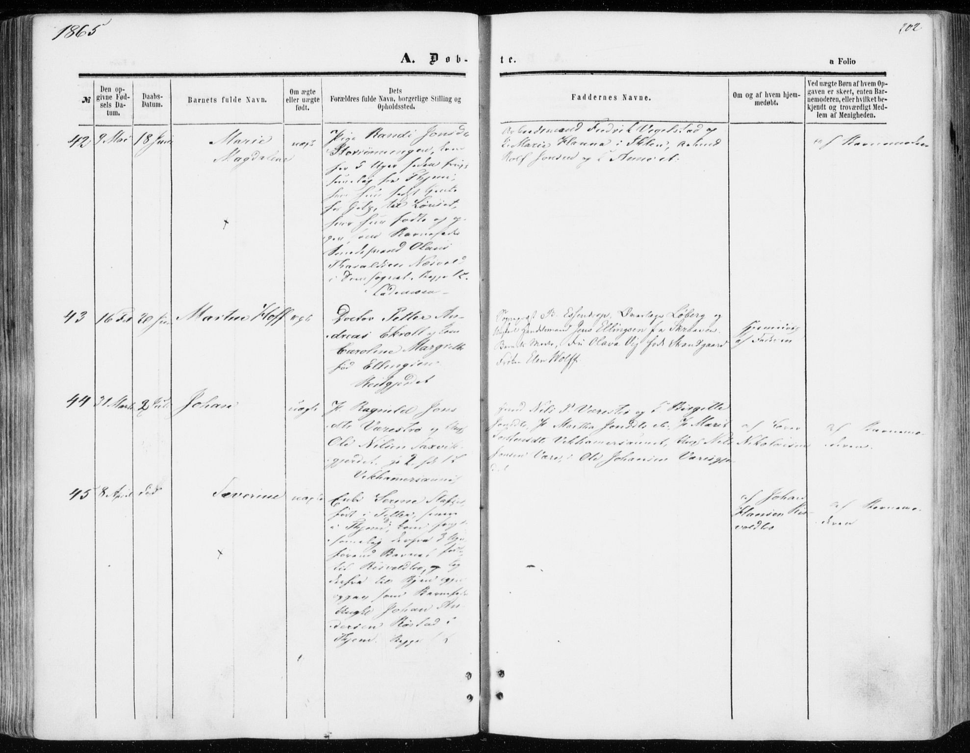 Ministerialprotokoller, klokkerbøker og fødselsregistre - Sør-Trøndelag, SAT/A-1456/606/L0292: Parish register (official) no. 606A07, 1856-1865, p. 202