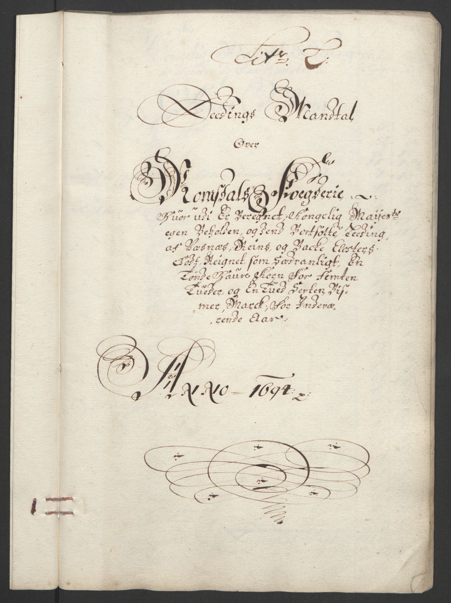 Rentekammeret inntil 1814, Reviderte regnskaper, Fogderegnskap, RA/EA-4092/R55/L3651: Fogderegnskap Romsdal, 1693-1694, p. 263