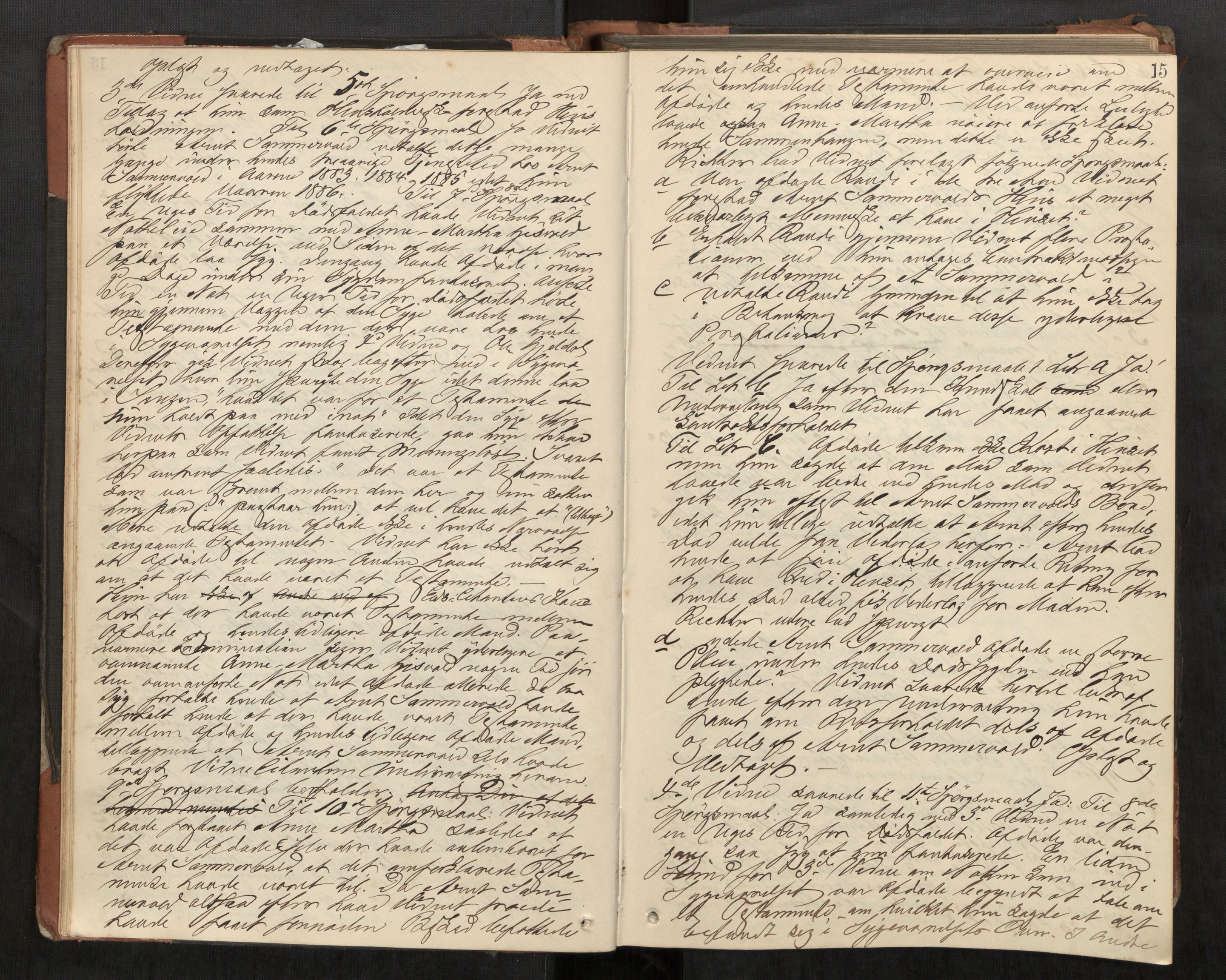 Orkdal sorenskriveri, AV/SAT-A-4169/1/3/3B/L0008: Skiftebehandlingsprotokoll, 1885-1896, p. 15