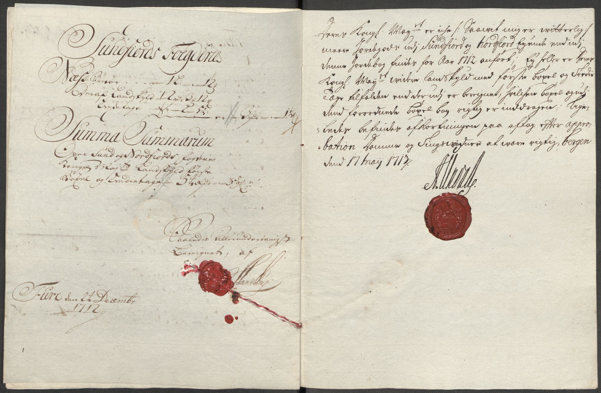 Rentekammeret inntil 1814, Reviderte regnskaper, Fogderegnskap, AV/RA-EA-4092/R53/L3435: Fogderegnskap Sunn- og Nordfjord, 1712, p. 179
