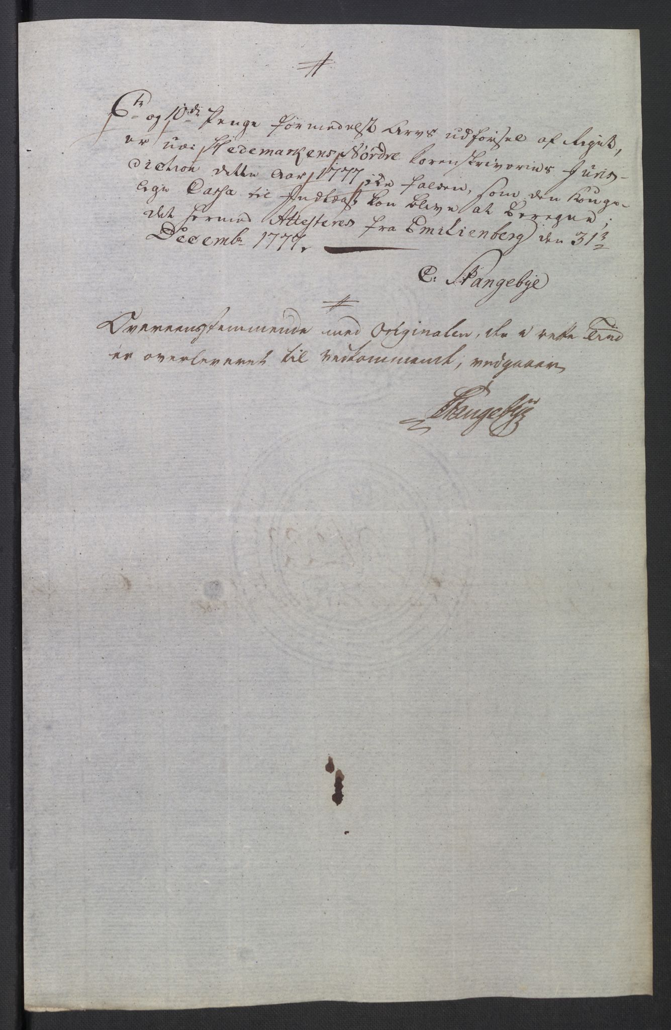 Rentekammeret inntil 1814, Reviderte regnskaper, Mindre regnskaper, AV/RA-EA-4068/Rb/L0014: Opplands amt, 1771-1779, p. 718