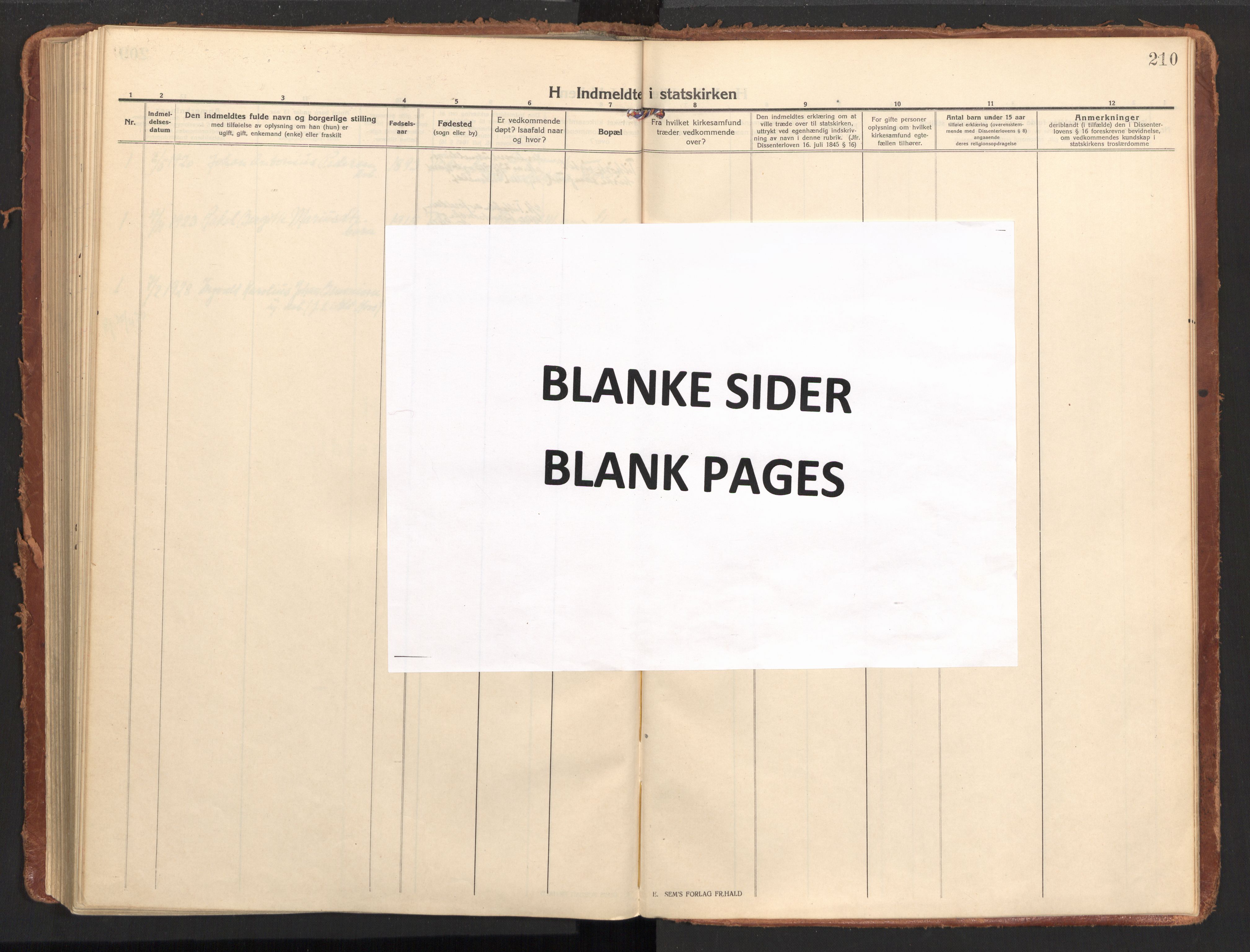 Ministerialprotokoller, klokkerbøker og fødselsregistre - Nordland, AV/SAT-A-1459/858/L0833: Parish register (official) no. 858A03, 1916-1934, p. 210